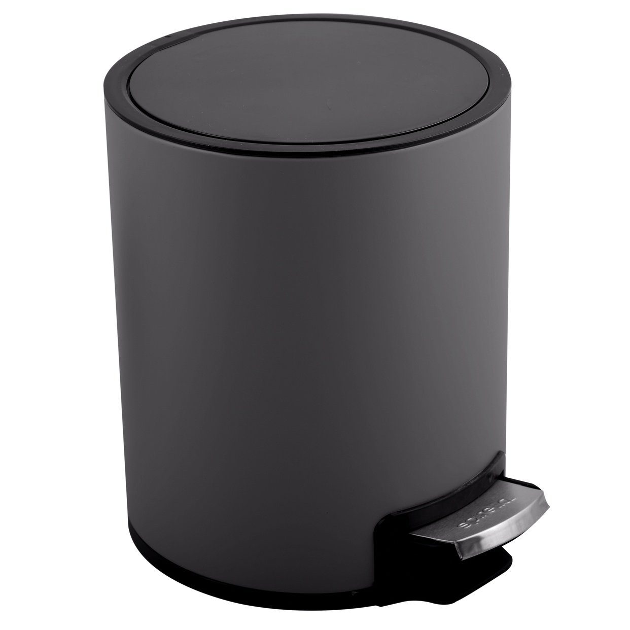 spirella Косметички RIKU, Мусорные ведра с педалью mit Softclose-Absenkautomatik, herausnehmbarem Inneneimer, Anti-Fingerprint-Beschichtung, 3L, grau
