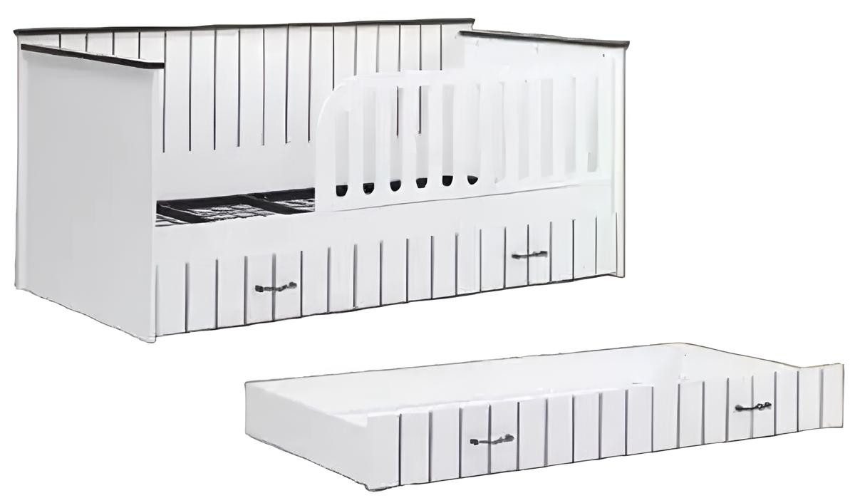 Xlmoebel Kinderbett Neues weißes Bett für Kinder im modernen Möbeldesign (1-tlg., Kinderbett), Hergestellt in Europa