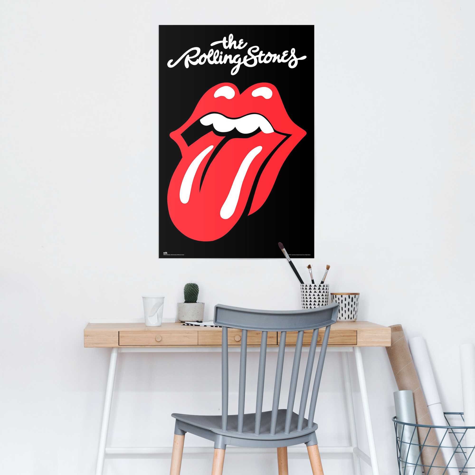 Reinders! Poster Rolling Stones, Hobbyraum - Schwarz - 150 gr. Papier - Musik - 61x91,5 cm