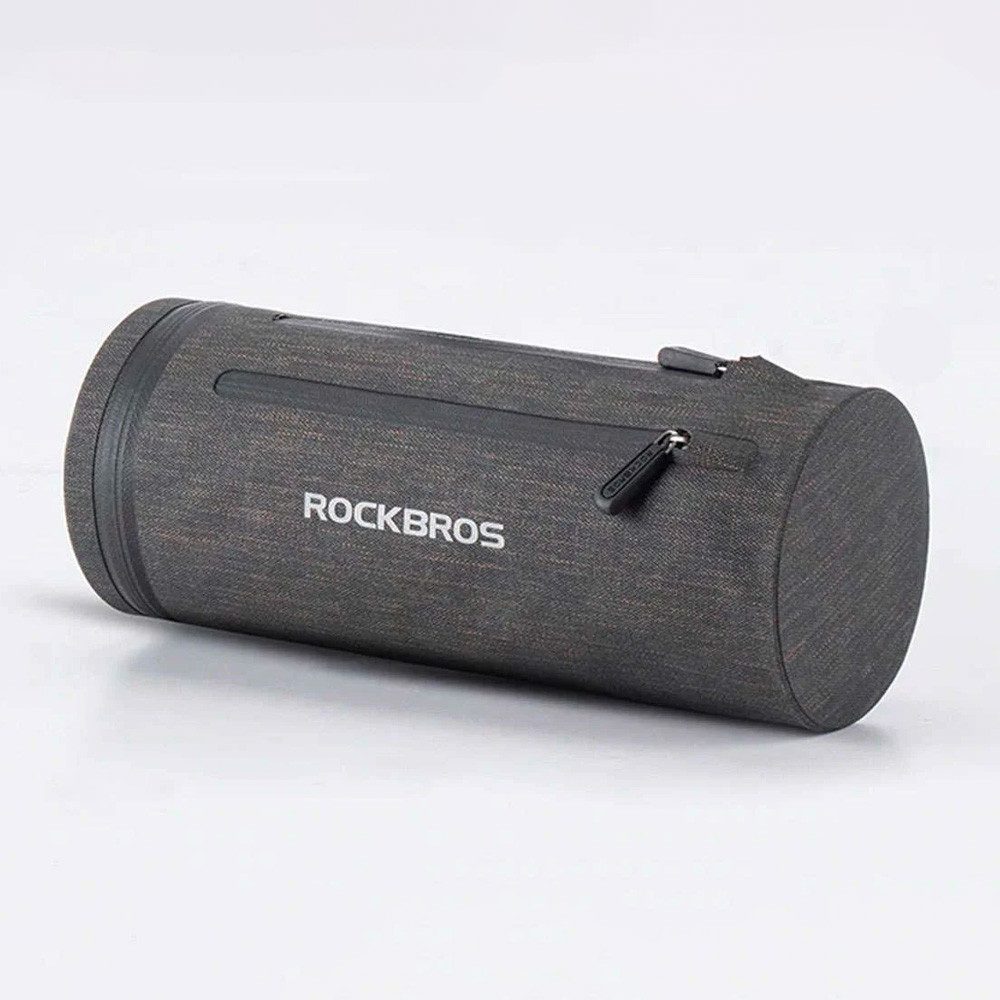 ROCKBROS Lenkertasche Fahrradtasche Lenkerrolle Umhängetasche (Spar-Set, 1-tlg., 2 l wasserdicht), wasserdicht, 2 Fächer, Reflektoren, Schulterriemen
