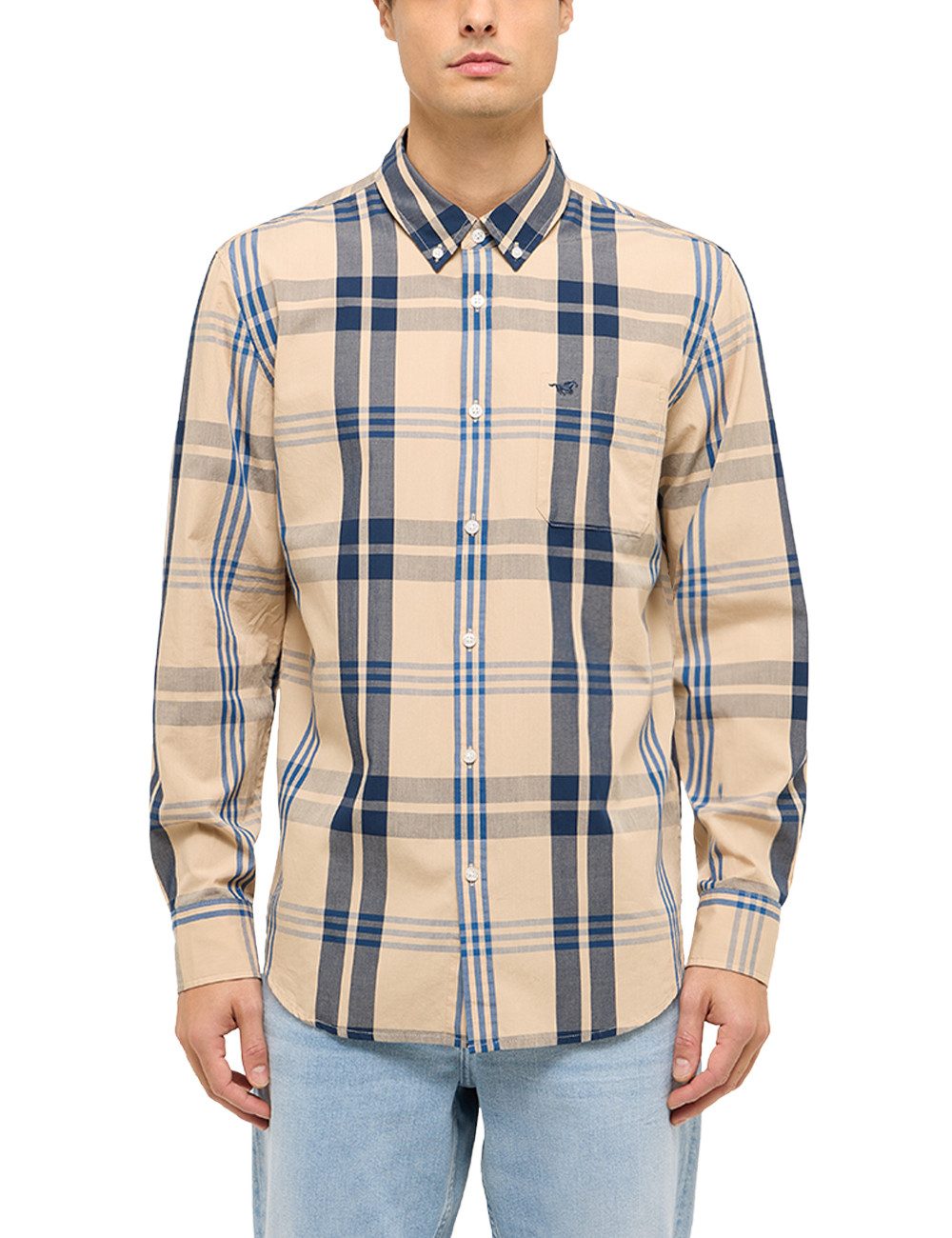 MUSTANG Langarmhemd Herren Style Chester