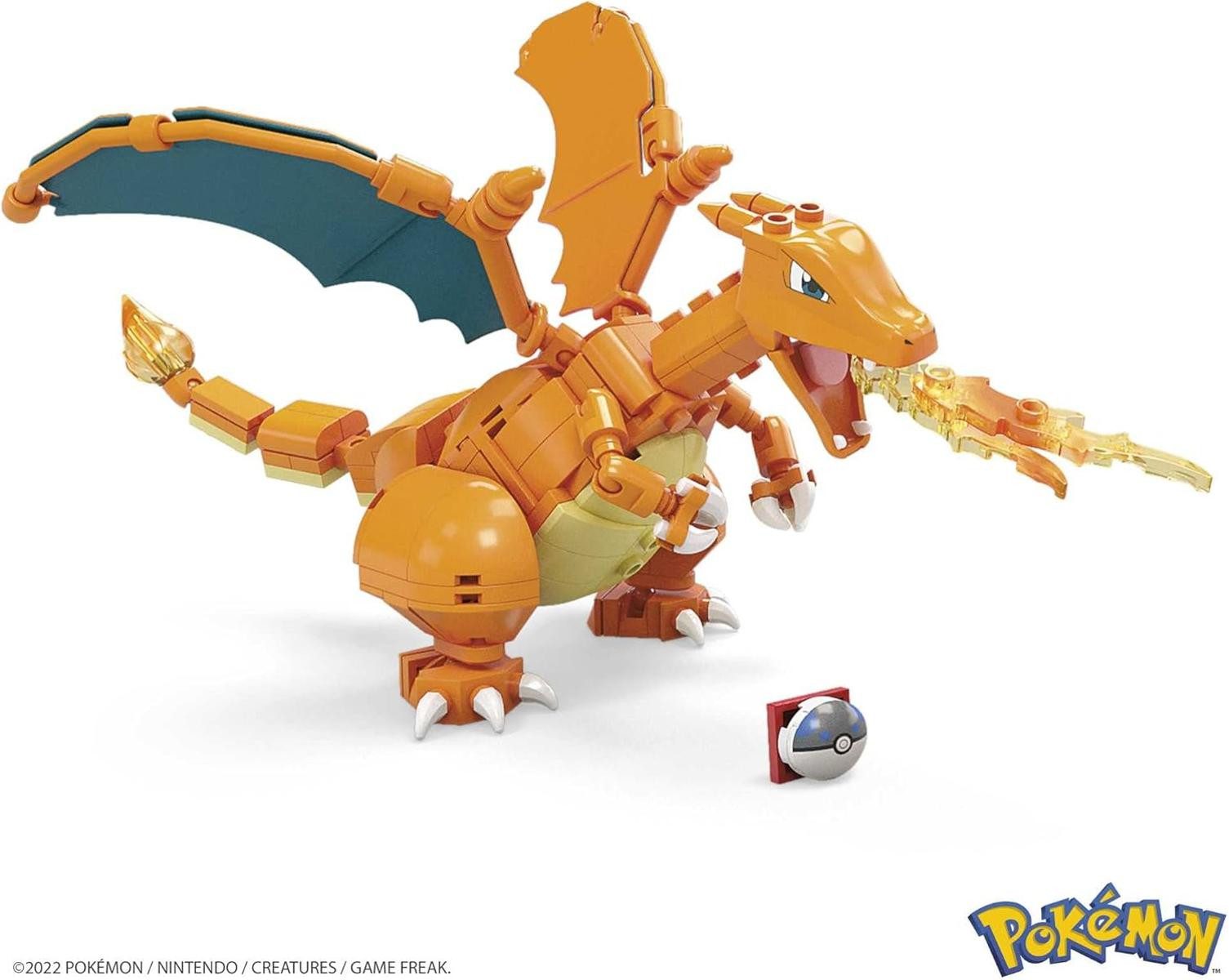 Nintendo Actionfigur Mega Pokémon Glurak Figur zum Zusammenbauen 223-Tlg. Actionfigur 6+