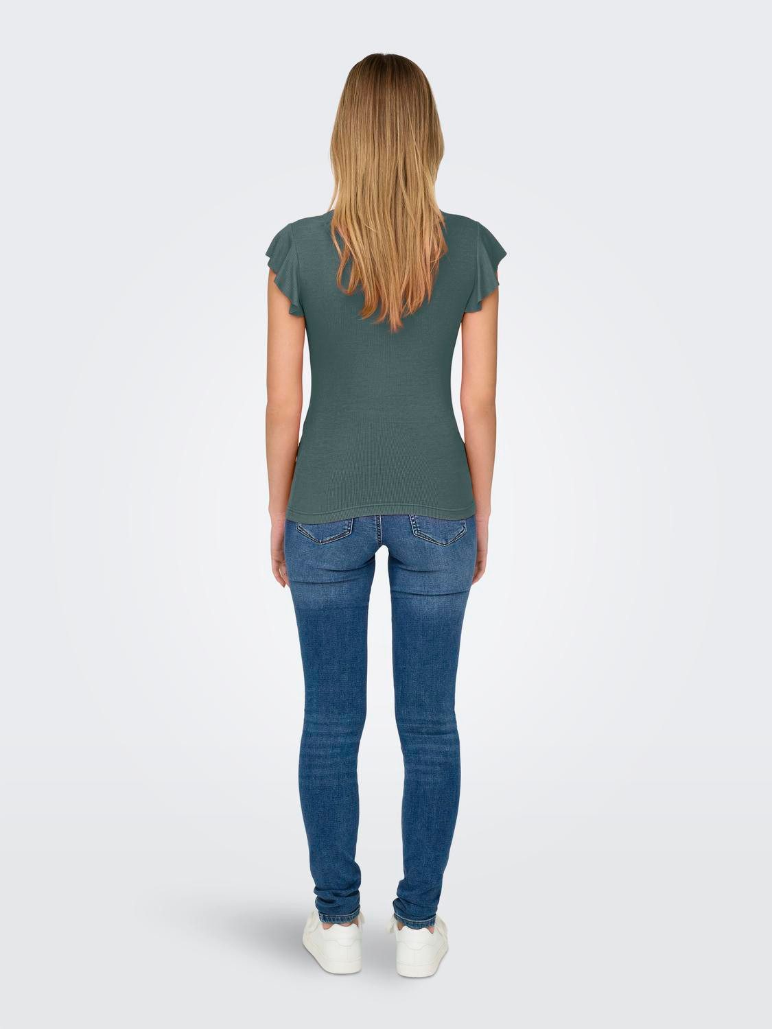 ONLY V-Shirt ONLBELIA – V-Ausschnitt für femininen Sommerkomfort Viskosemischung, regular fit, Rundhals