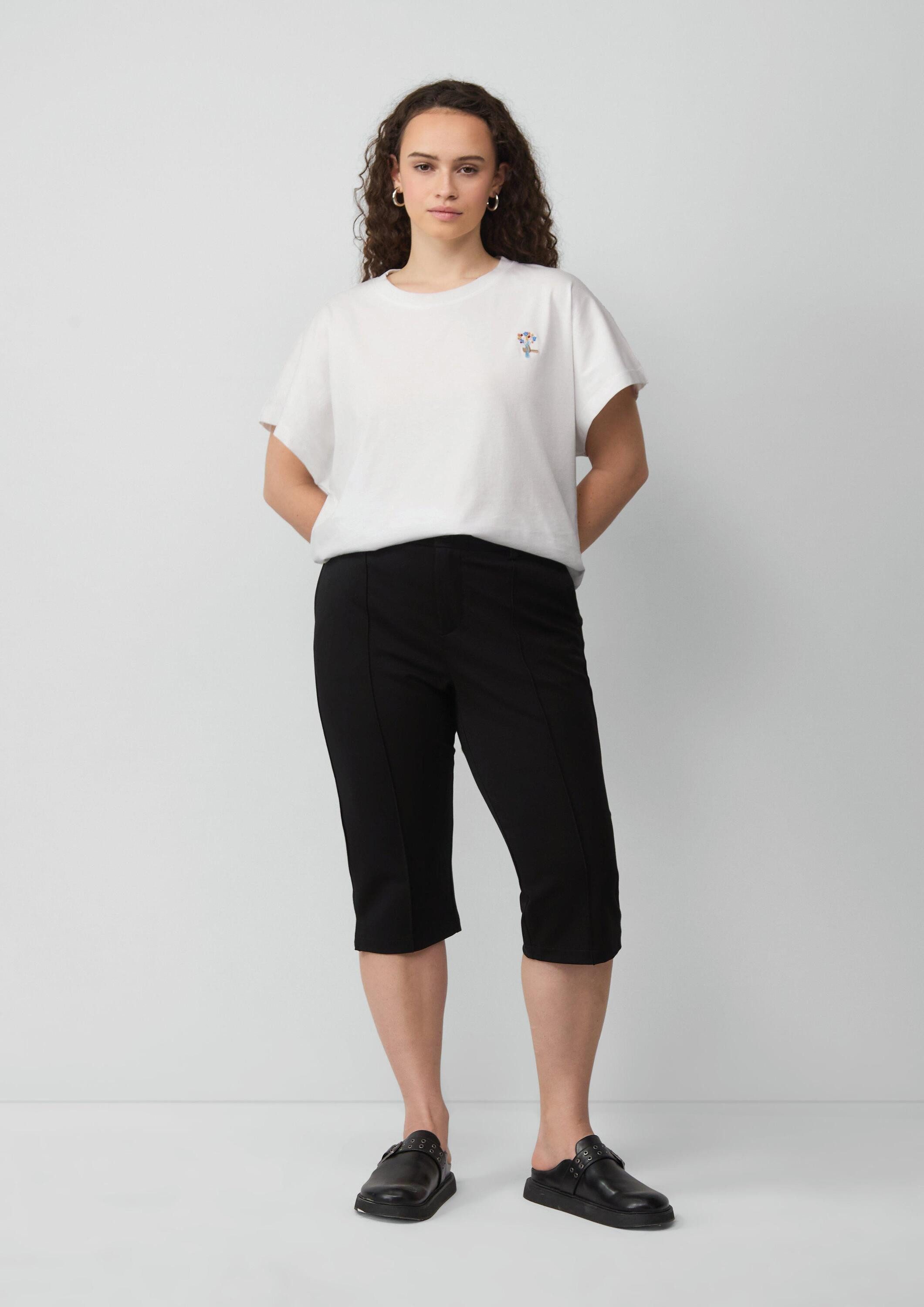 QS Shorts Hose Capri-Hose aus Interlockjersey