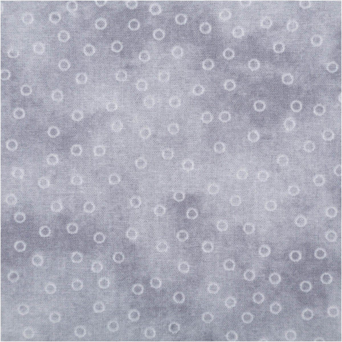 SCHÖNER LEBEN. Stoff Baumwollstoff Meterware Popeline Stoff Kreise Serie Hellgrau 140cm, allergikergeeignet,atmungsaktiv,pflegeleicht