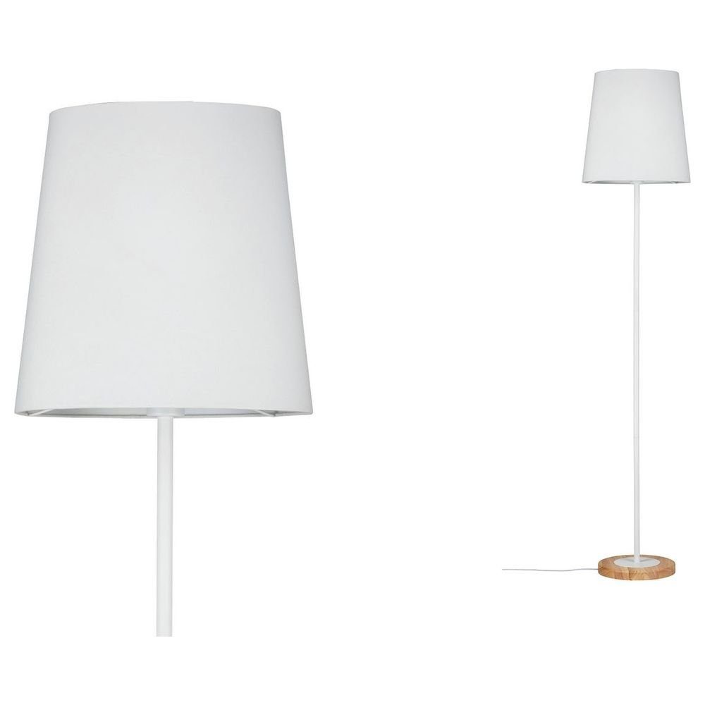 Stoffschirm Leuchtmittel Angabe, Stehlampe Weiß und Stellan Paulmann Stehleuchte keine Standlampe Neordic enthalten: Holz, mit warmweiss, 1-flammig Stehlampe, Nein,