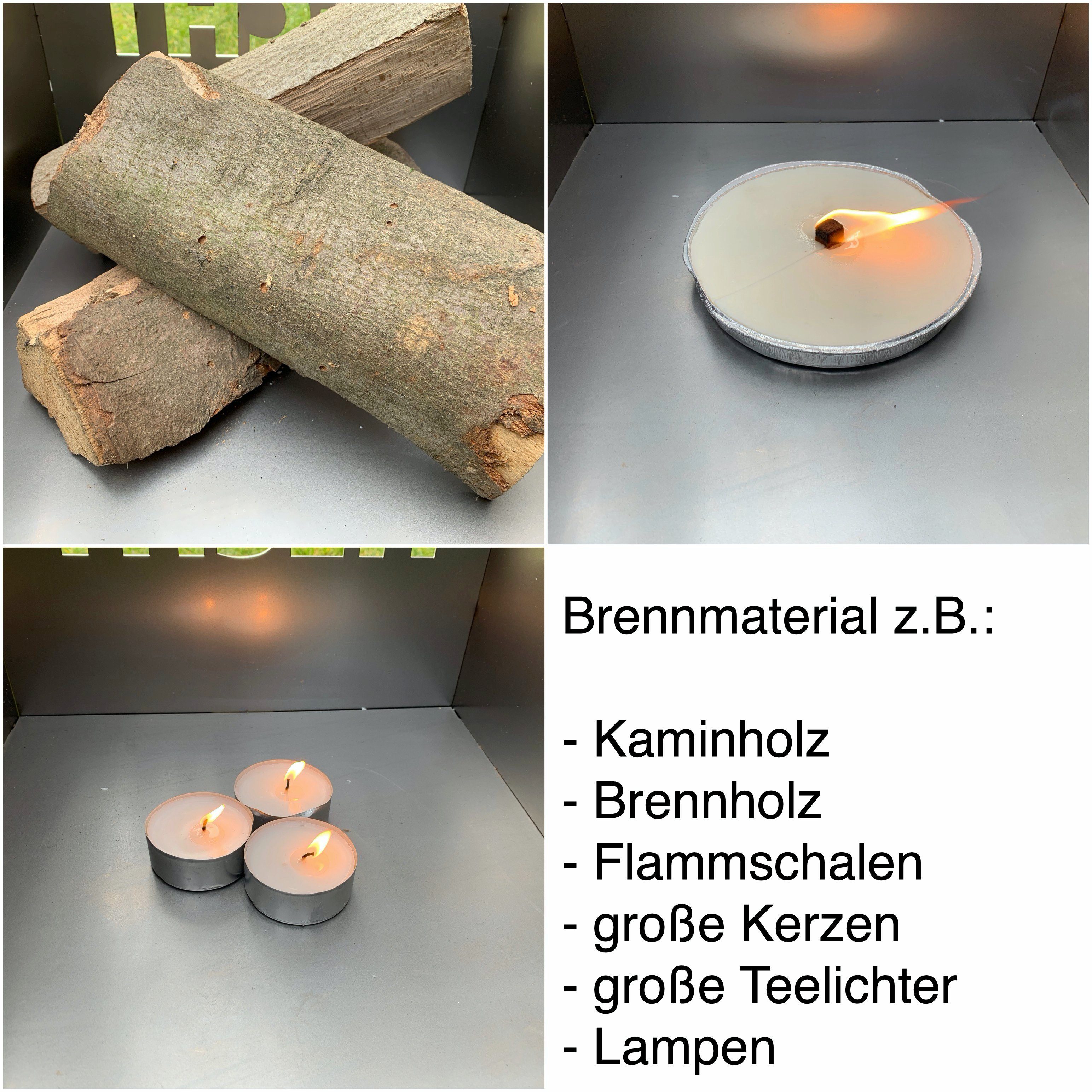 Feuerschale XL Feuertonne Feuerkorb Feuerschale Feuerstelle 80 cm