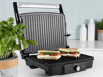 Tristar Kontaktgrill, 2000 W, Elektro Low fat Indoorgrill Panini Multigrill BBC Snackmaker 30x23cm