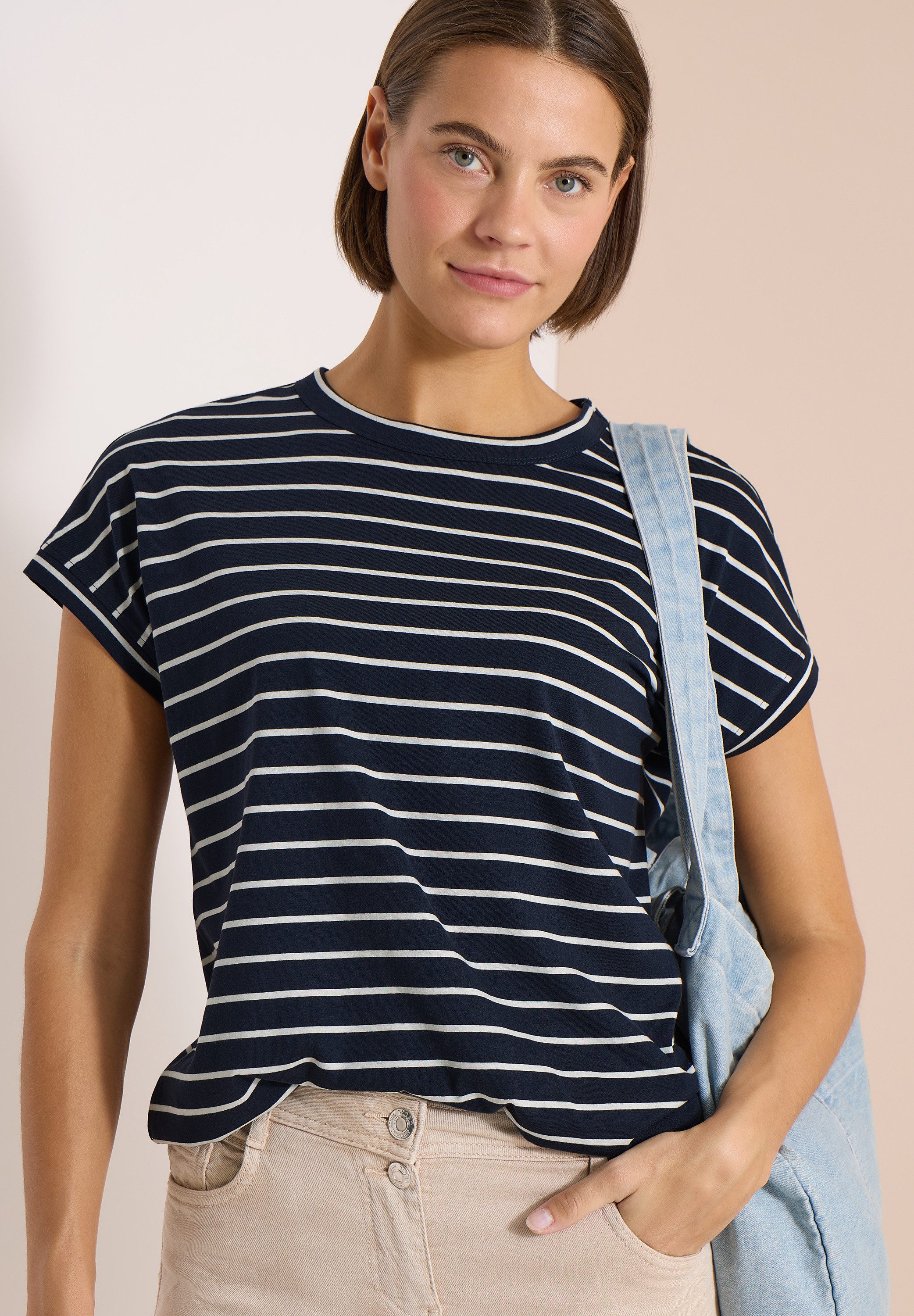 CECIL Print-Shirt im Streifendesign