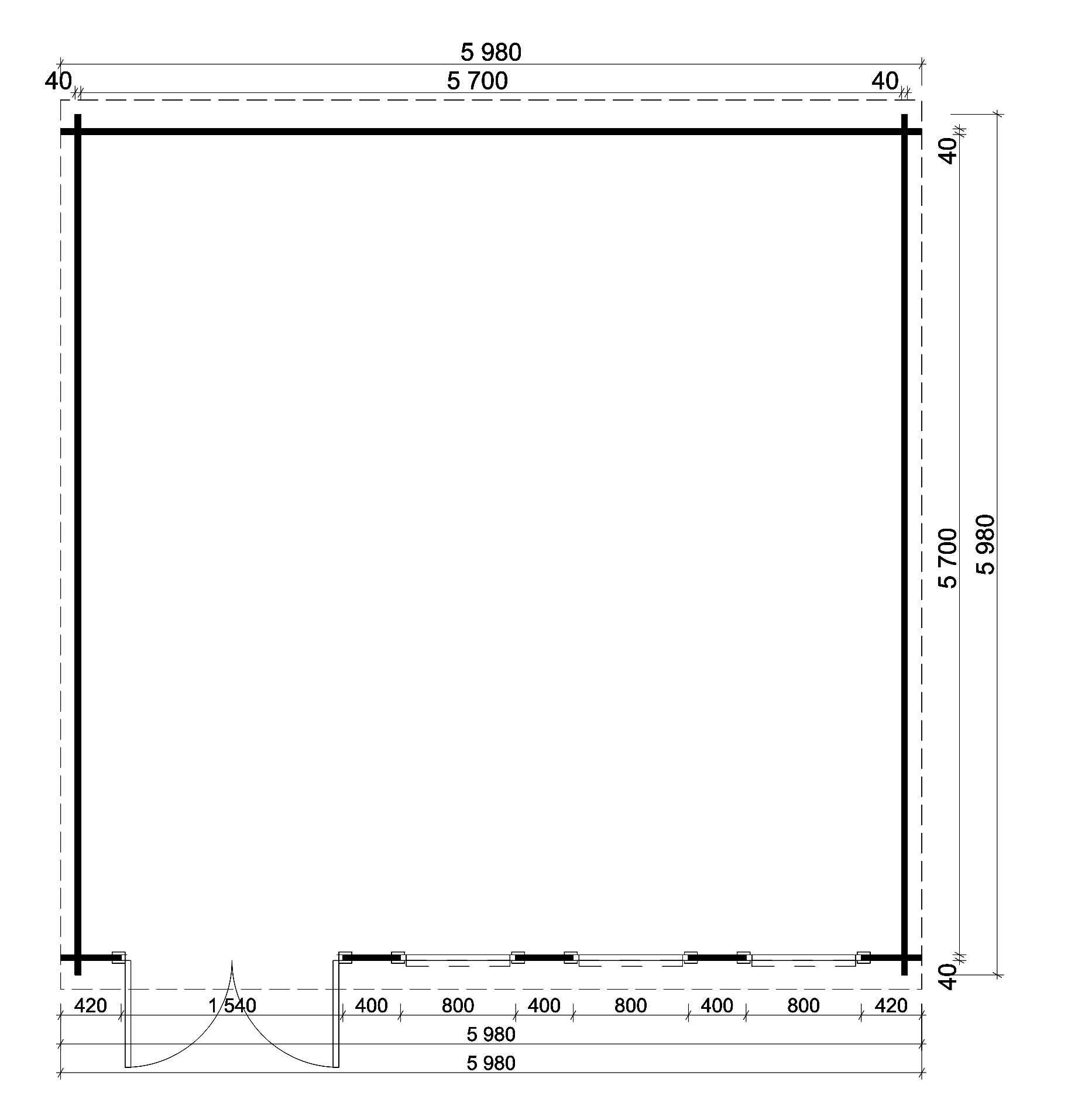 Alpholz  Atrium-D,  600x625 cm    Beige  (RABATT 31%) - 37.5 qm
