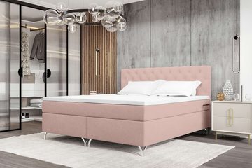 99rooms Boxspringbett Prestige (Schlafzimmerbett, Bett), 140/160/180 x 200 cm, mit Bonellfederkern Matratze und Topper