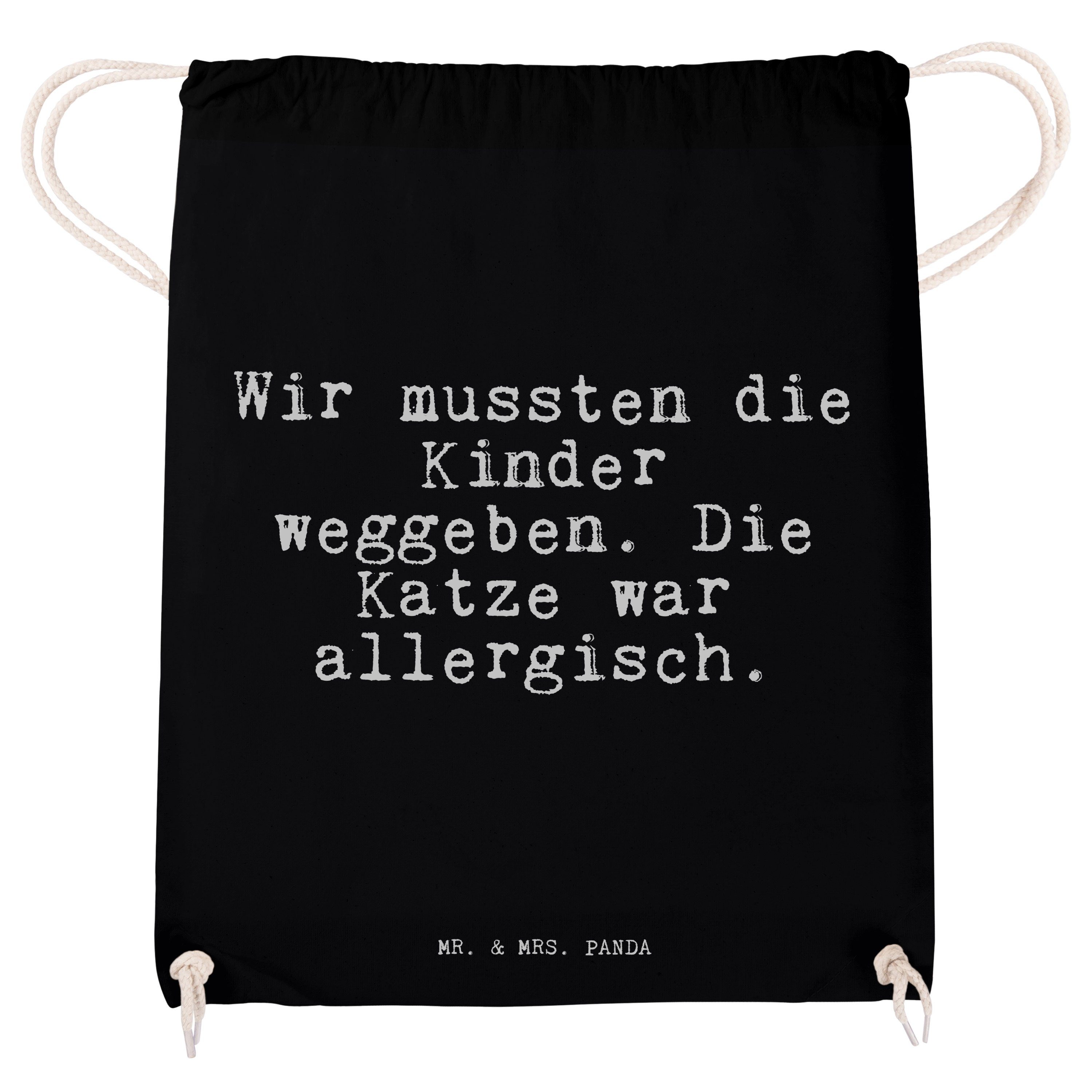 Wir Zitat, Schwarz Panda & Beutel, die - Mr. mu (1-tlg) - Mrs. mussten Wir Geschenk, Kinder... Sporttasche