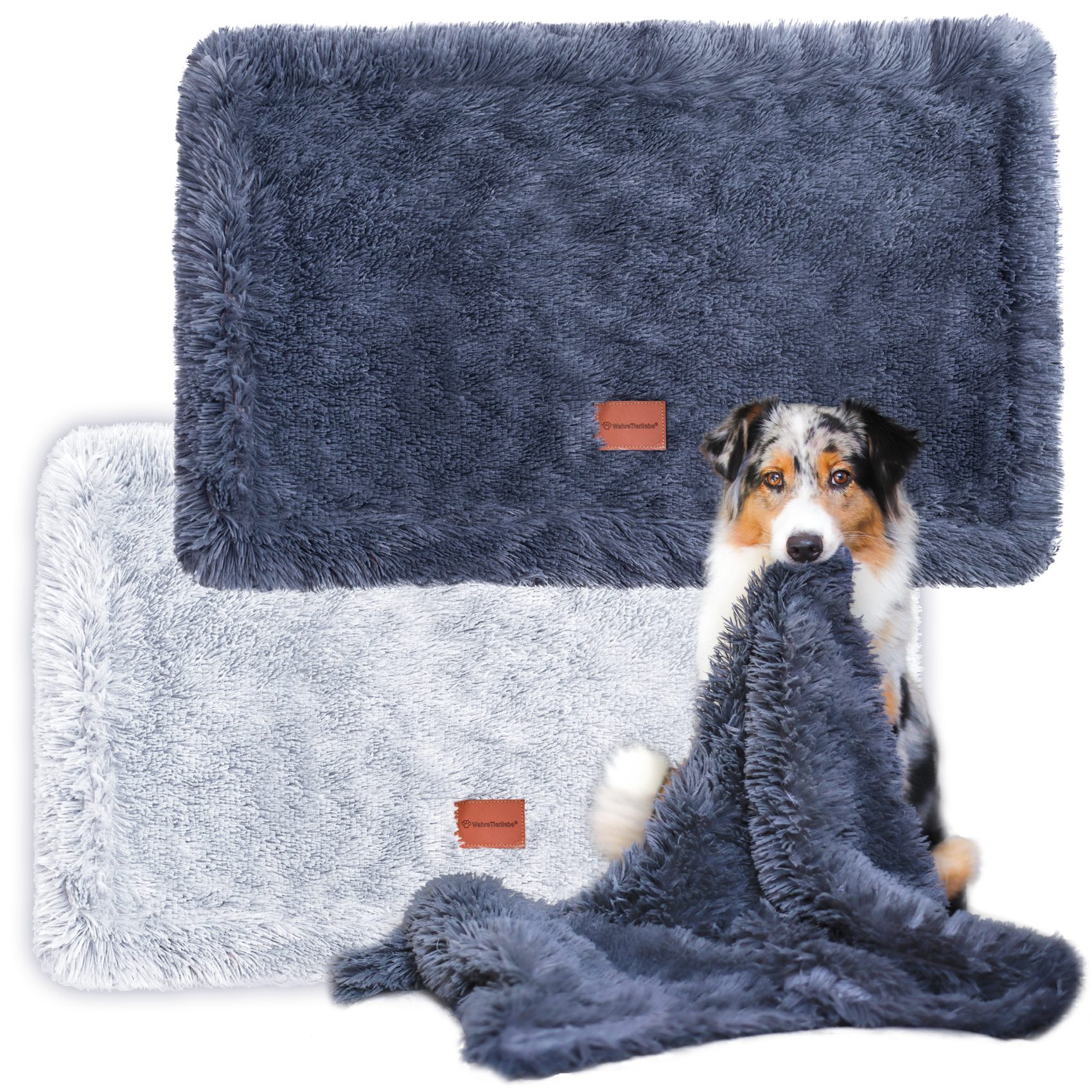 Wahre Tierliebe Tierdecke Premium Kuscheldecke Fluffy - hält warm - wasserabweisend