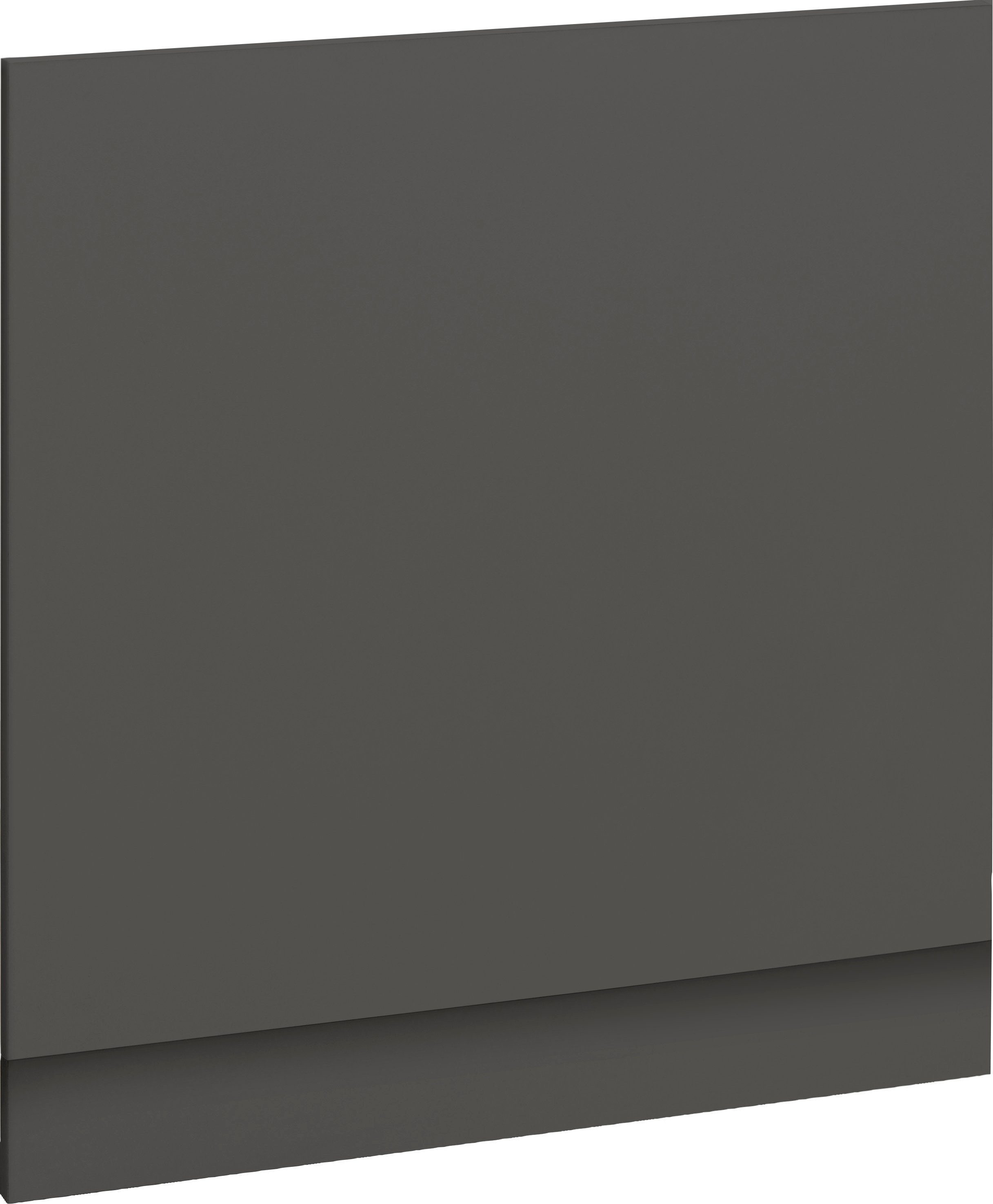 wiho Küchen Frontblende Unna, 60 cm breit, für teilintegrierbaren Geschirrspüler anthrazit | Sockelblenden