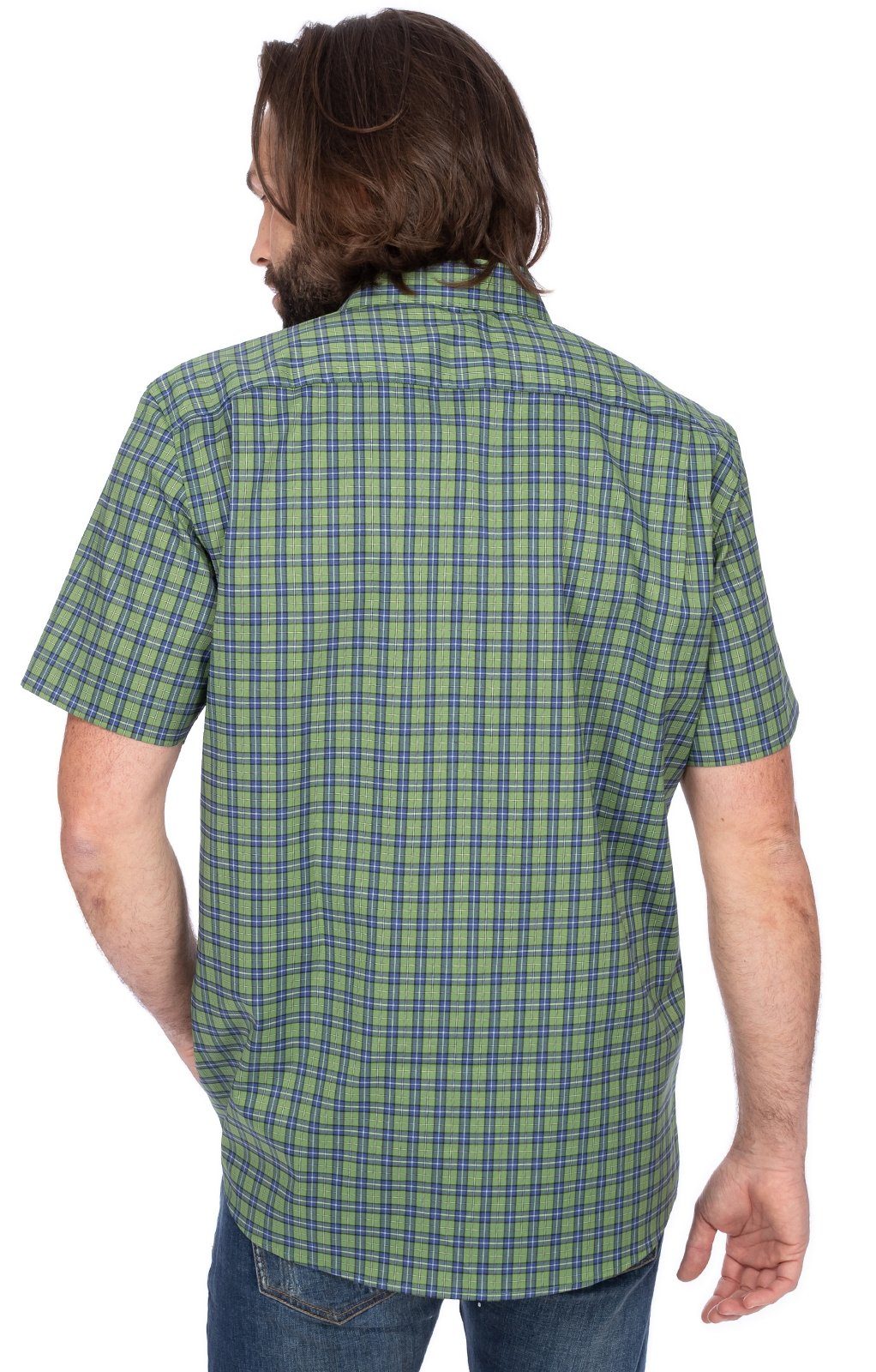 ALEC Trachtenhemd OS-Trachten Hemd Fit) (Regular 1/2 grün Arm