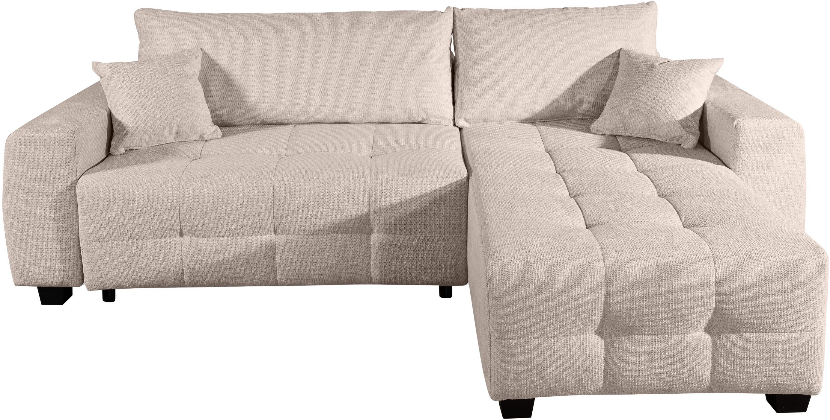 OTTO home Ecksofa Bella Couch L-Form, B: 234 cm - OTTO. Verlässliche Qualität., optional Schlaffunktion & Bettkasten, mit Zierkissen