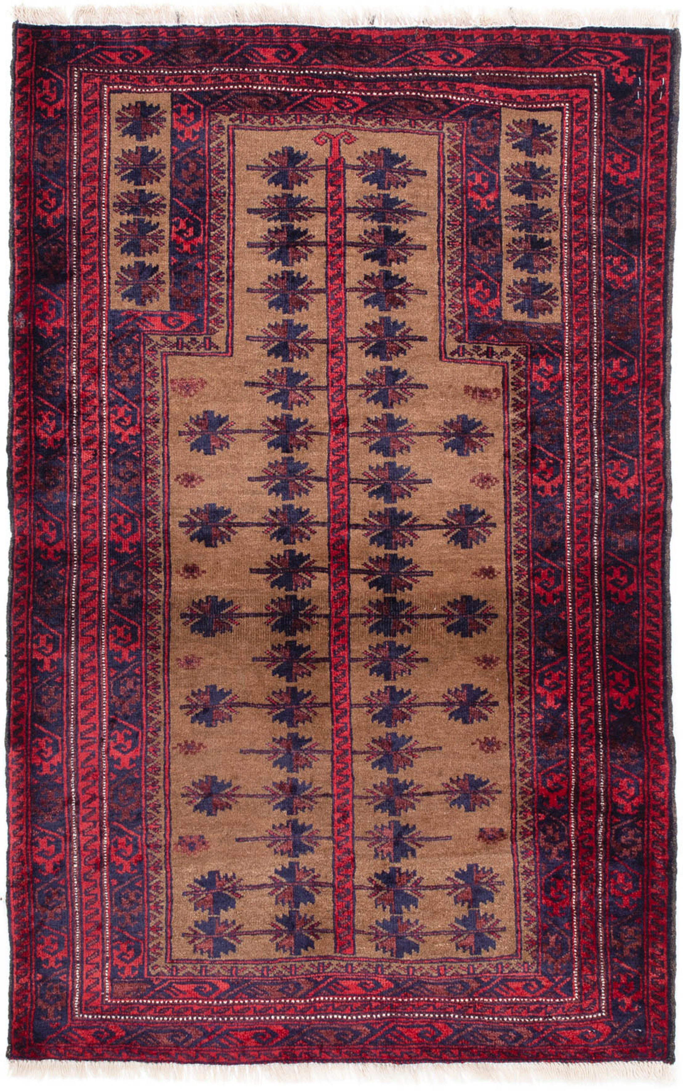 braun, Handgeknüpft, mit Belutsch morgenland, Zertifikat rechteckig, cm 89 - 8 Einzelstück mm, Wohnzimmer, - x 147 Höhe: Orientteppich