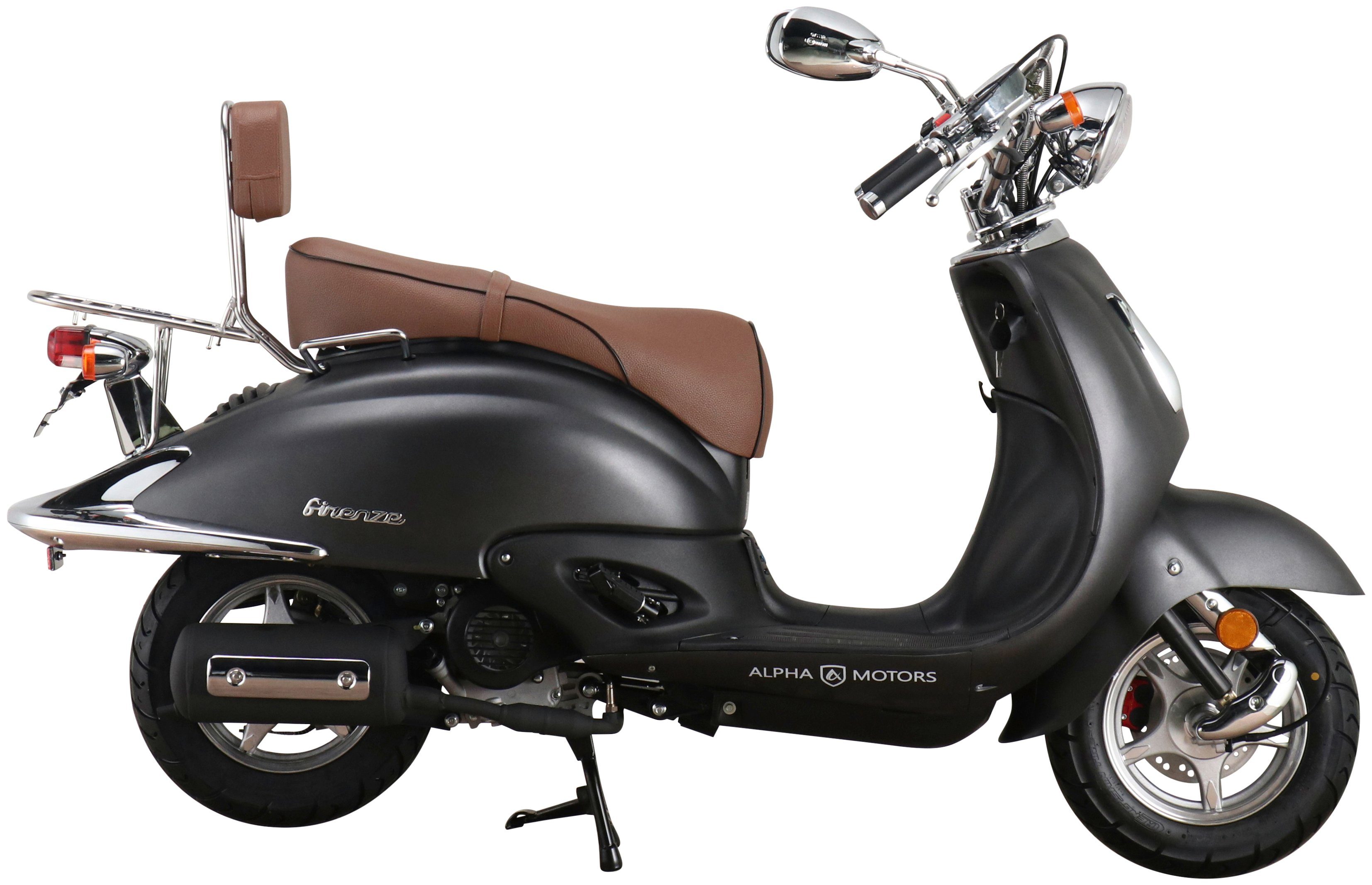 Alpha Motors Mofaroller Retro Firenze, 5 braun schwarz 25 | ccm, km/h, 50 Euro