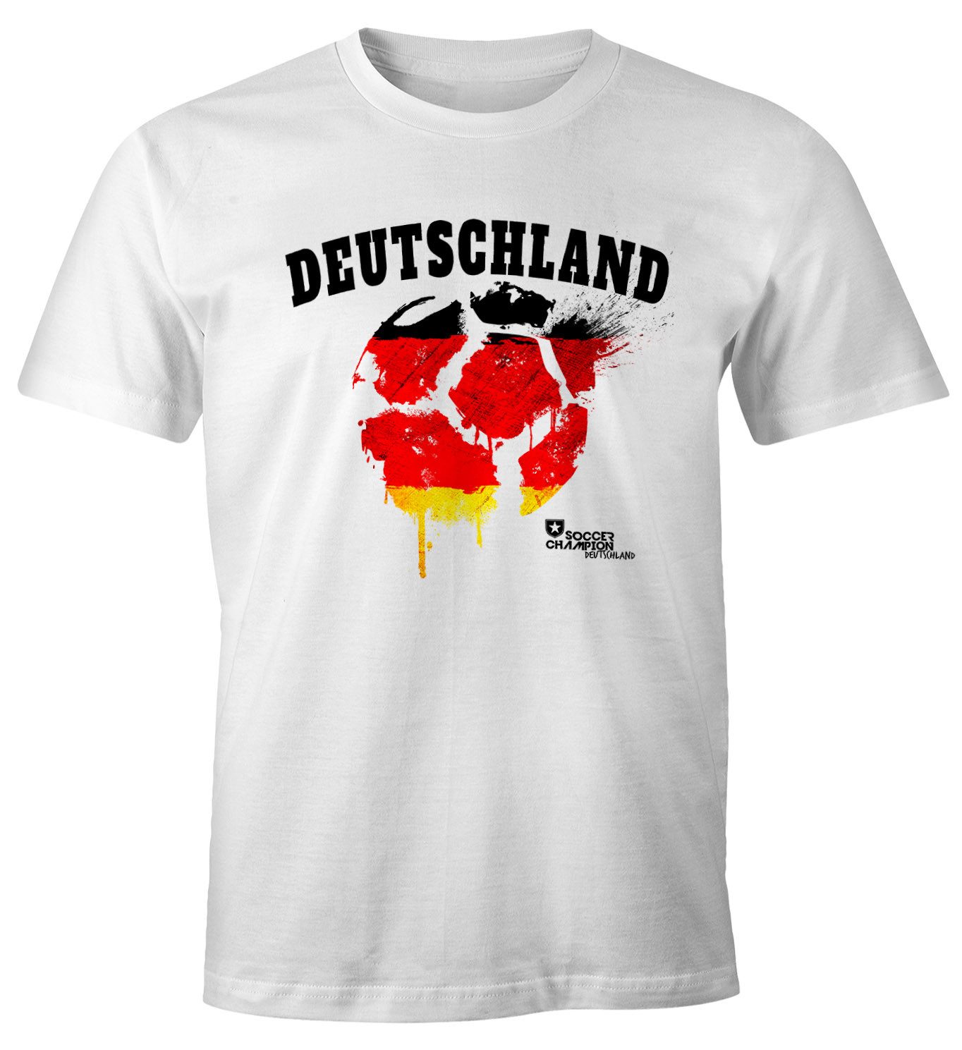 Print-Shirt Herren T-Shirt Deutschland Fanshirt Vintage Fußball WM Fußball-Sommer