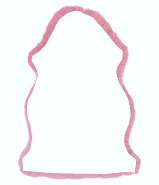Fellteppich Natur Lammfell pink geschoren ökologische Gerbung mit Alaun ca 100 cm, Chamier Lammfellprodukte