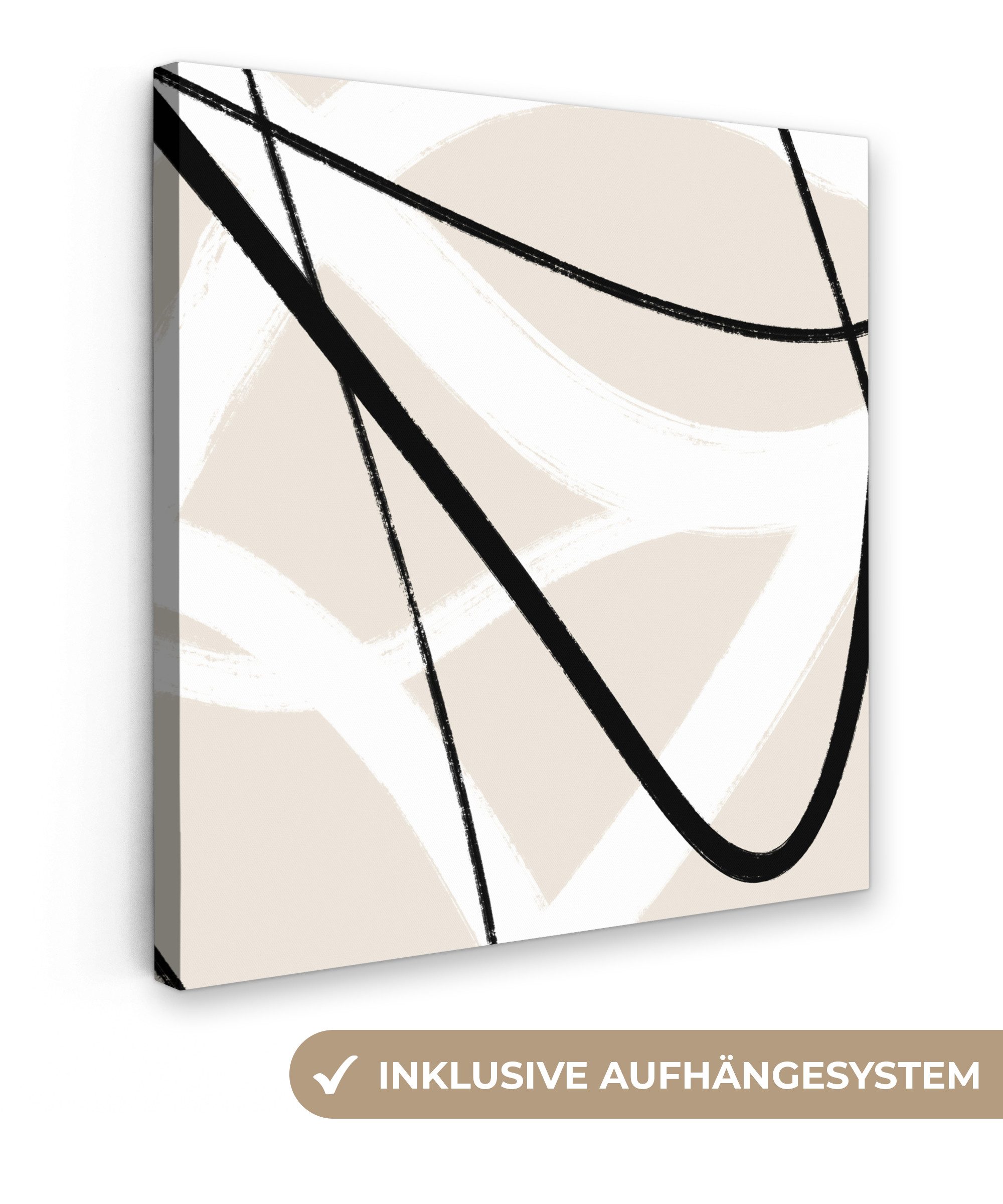 Leinwandbild Linie - Abstrakt - Minimalismus - Pastell