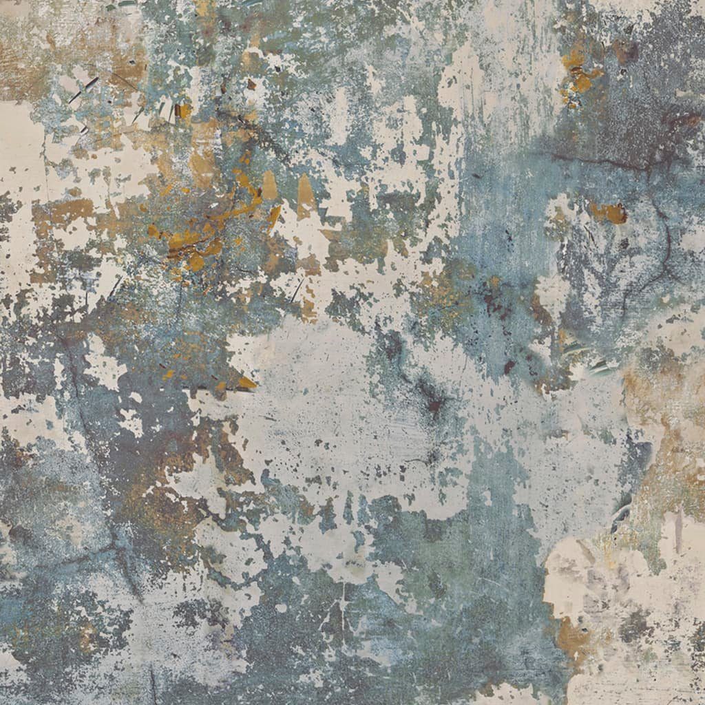 DUTCH WALLCOVERINGS Fototapete Tapete Beton-Optik Grau und Grün, (1 St)