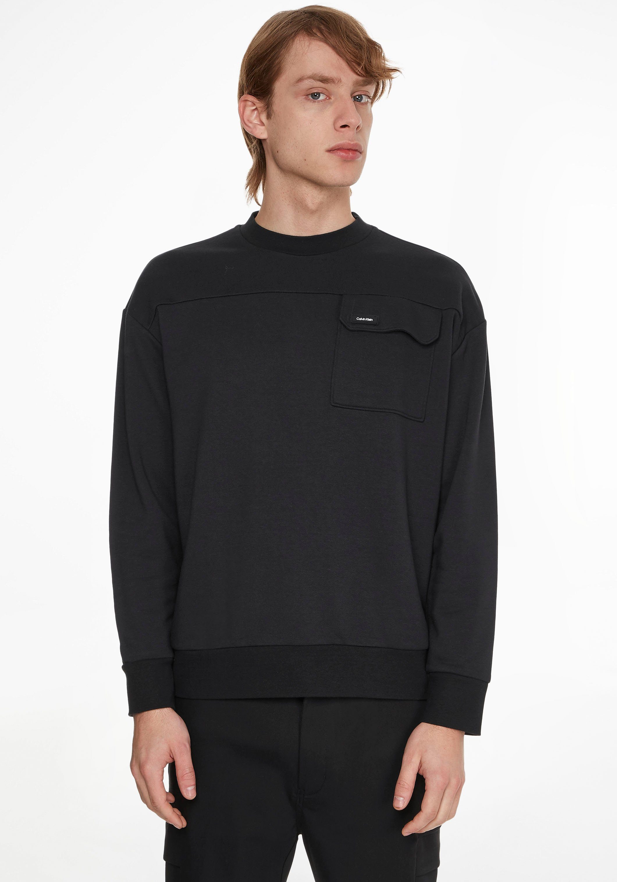 Calvin Klein Sweatshirt WORKWEAR COMFORT SWEATSHIRT schwarz
