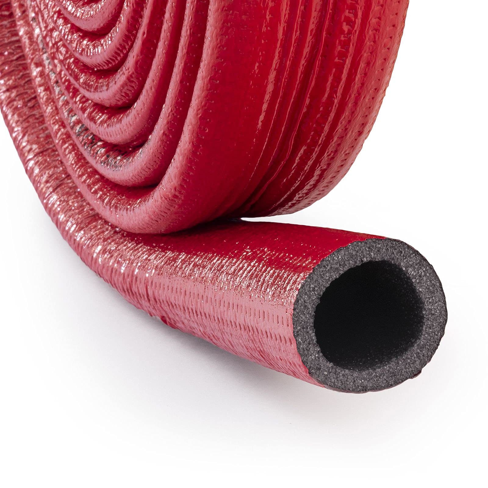 DQ-PP Isolierschlauch ROHRISOLIERUNG 10 m Rolle, 6x15mm-6x35mm, PE-Schaumm, Isolierschlauch, Rohr Isolierung, Heizungsrohr Schlauch Rohrdämmung, Warmwasserleitung