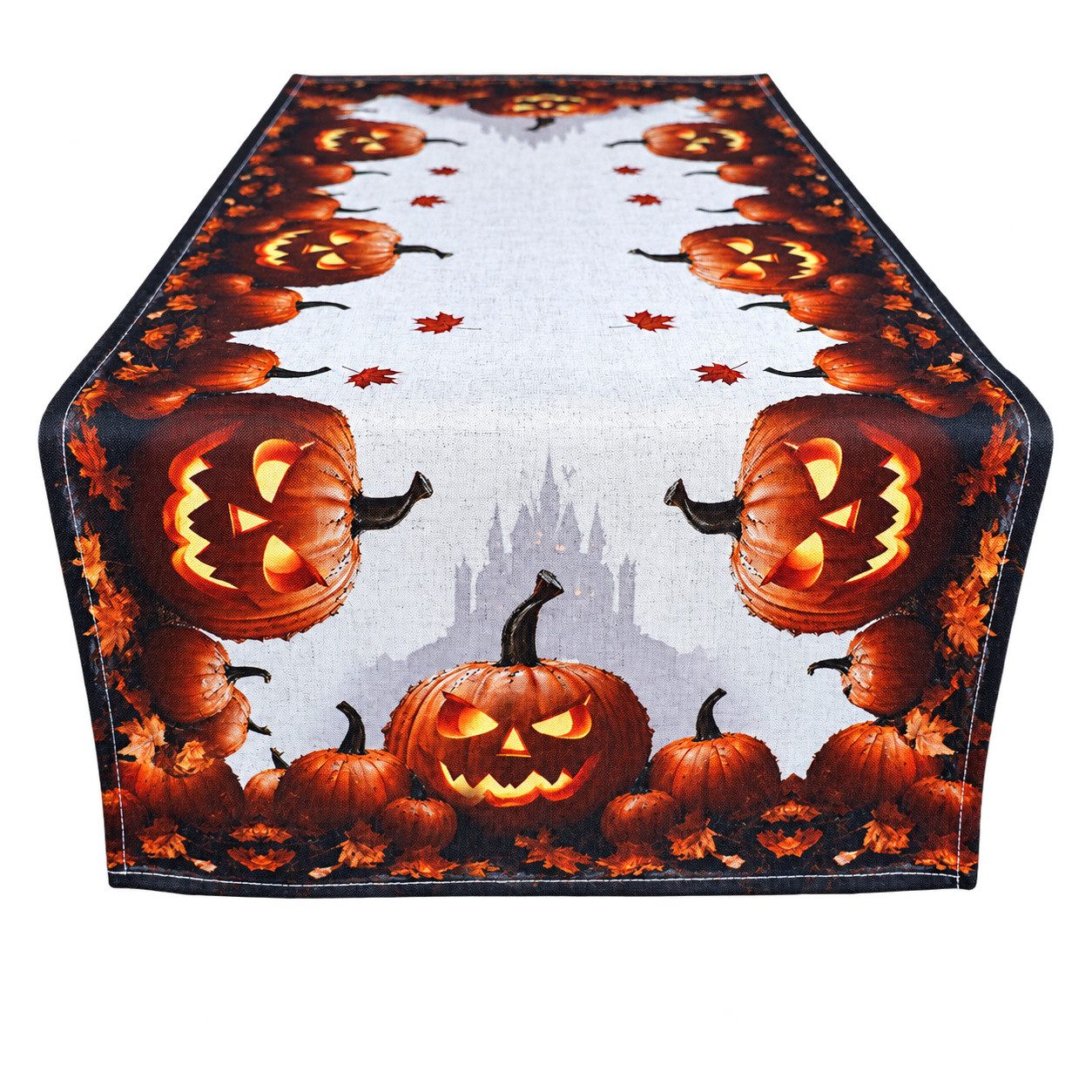 texpot Tischdecke Tischläufer Druck Halloween Kürbis (1-tlg)