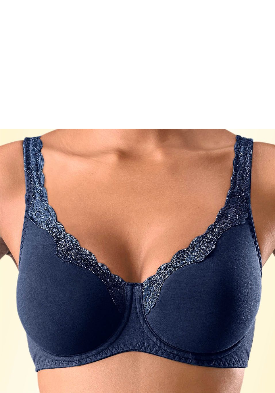 petite fleur by Lascana Bügel-BH (Packung, 2 Stück) aus Baumwolle mit breiteren Trägern – auch ideal für große Größen