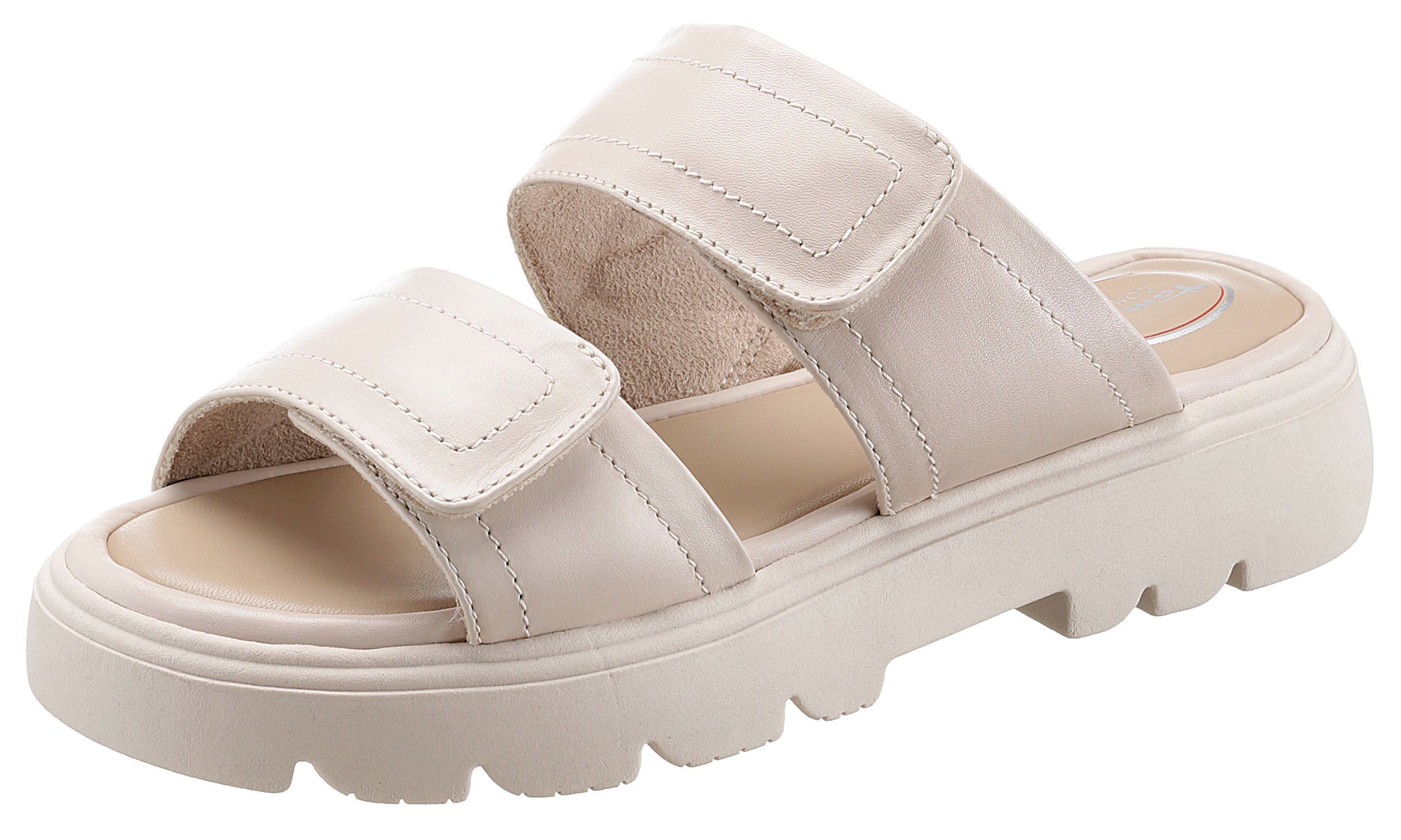 Tamaris COMFORT Pantolette Mit zusätzlichem Stretcheinsatz, Weite G = weit offwhite