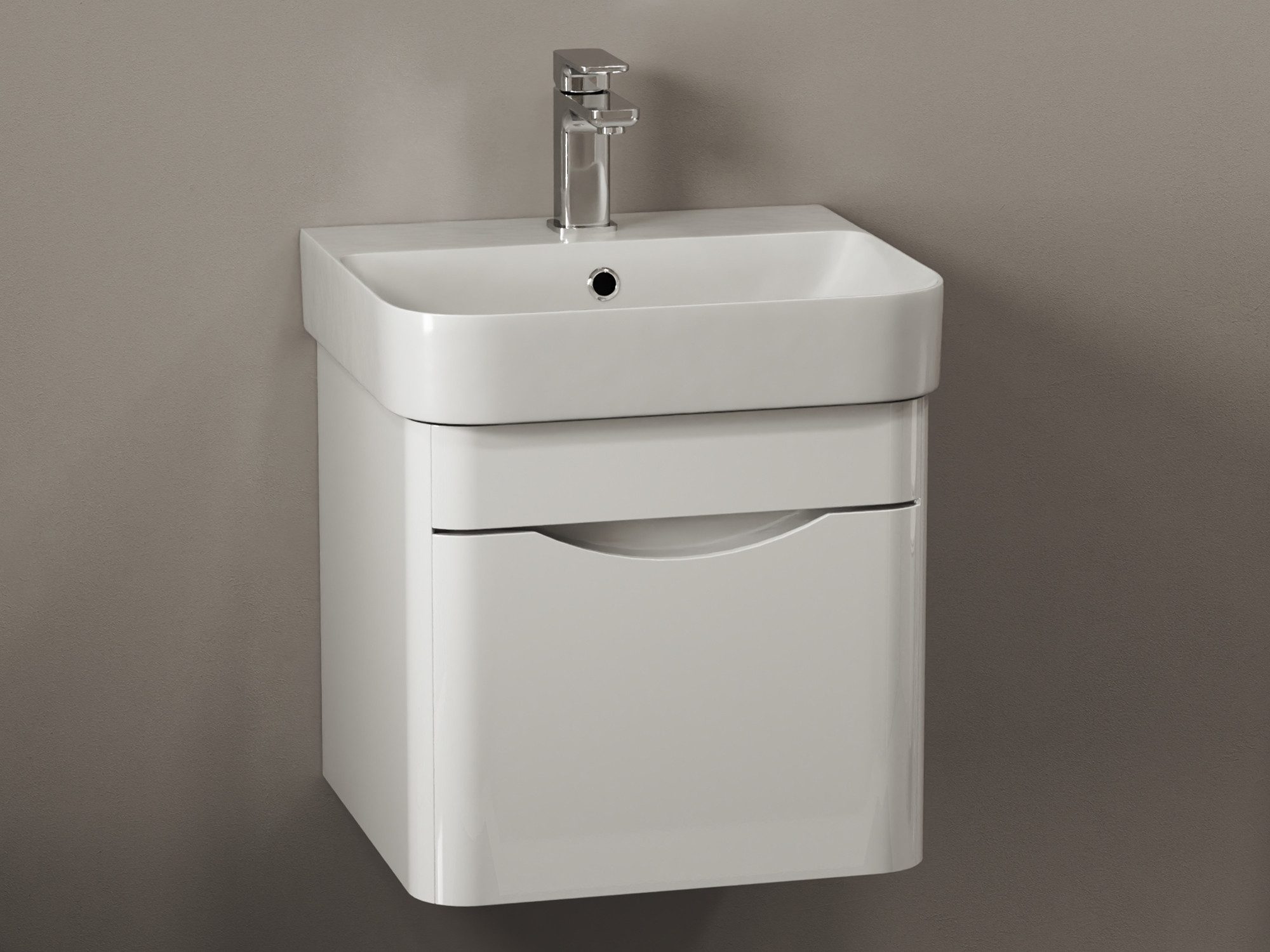 Aqua Bagno Badmöbel-Set Badmöbel Unterschrank mit Waschtisch weiß Hochglanz günstig online kaufen