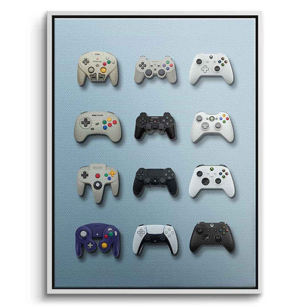 DOTCOMCANVAS® Leinwandbild Game Joystick, Leiwnandbild Game Joystick Controler Wandbild Kunstdruck