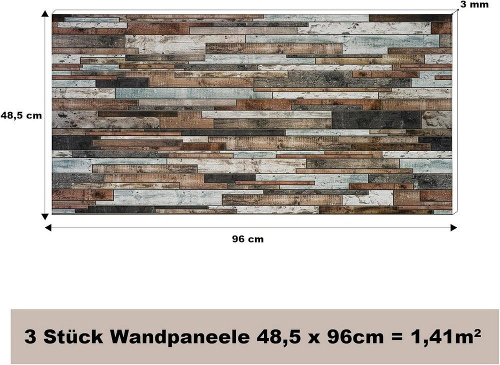 MDEKOR 3D Wandpaneel PVC Wandverkleidung 48,5x96 günstig online kaufen