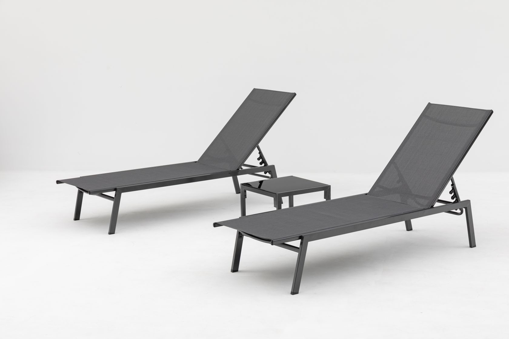 Gardissimo Gartenliege Sonnenliegen-Set Madrid, 2 Liegen mit Beistelltisch günstig online kaufen