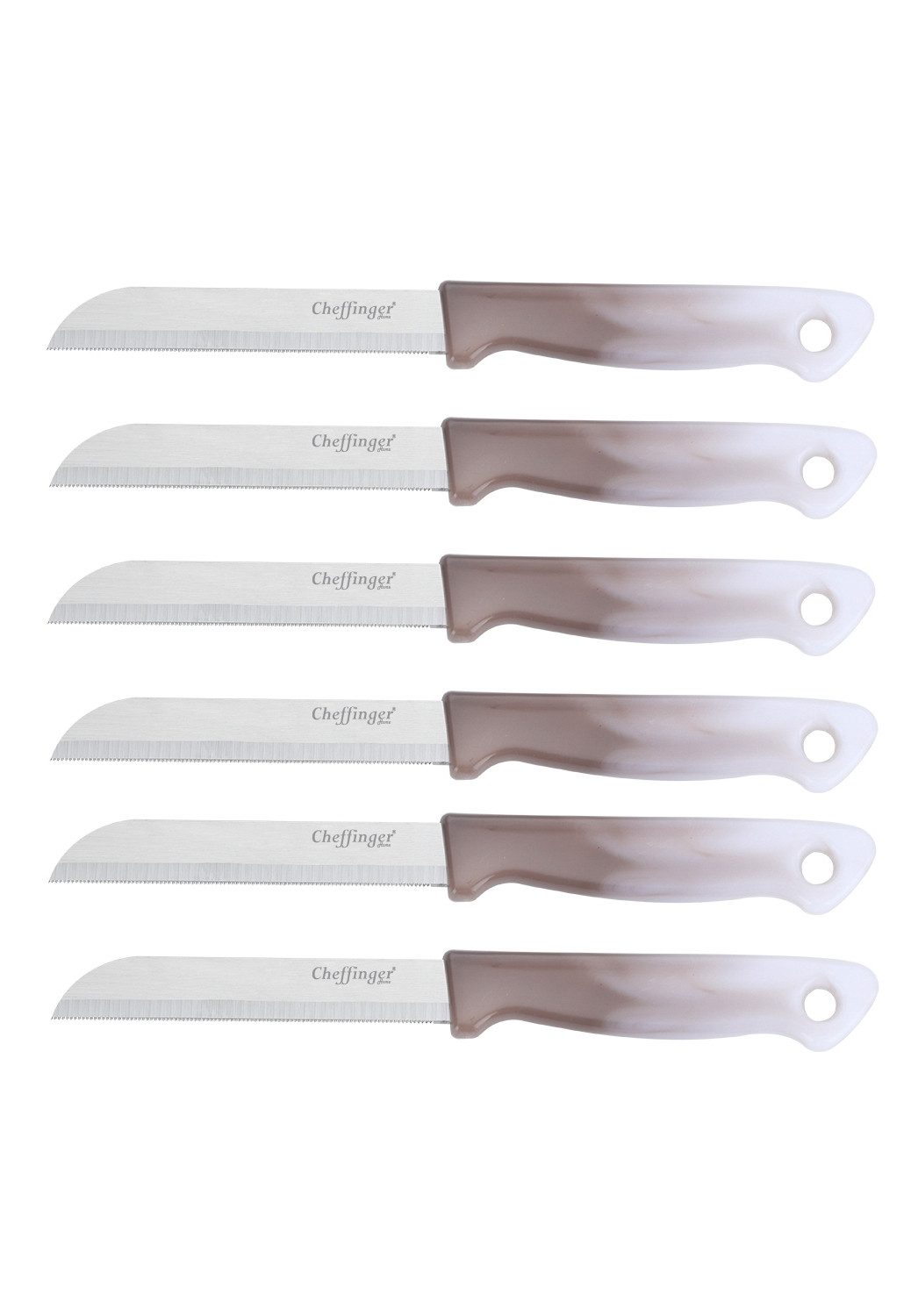 Cheffinger Messerblock Cheffinger Messer-Set Küchenmesser Steakmesser 6-tlg CF-MK06 Auswahl