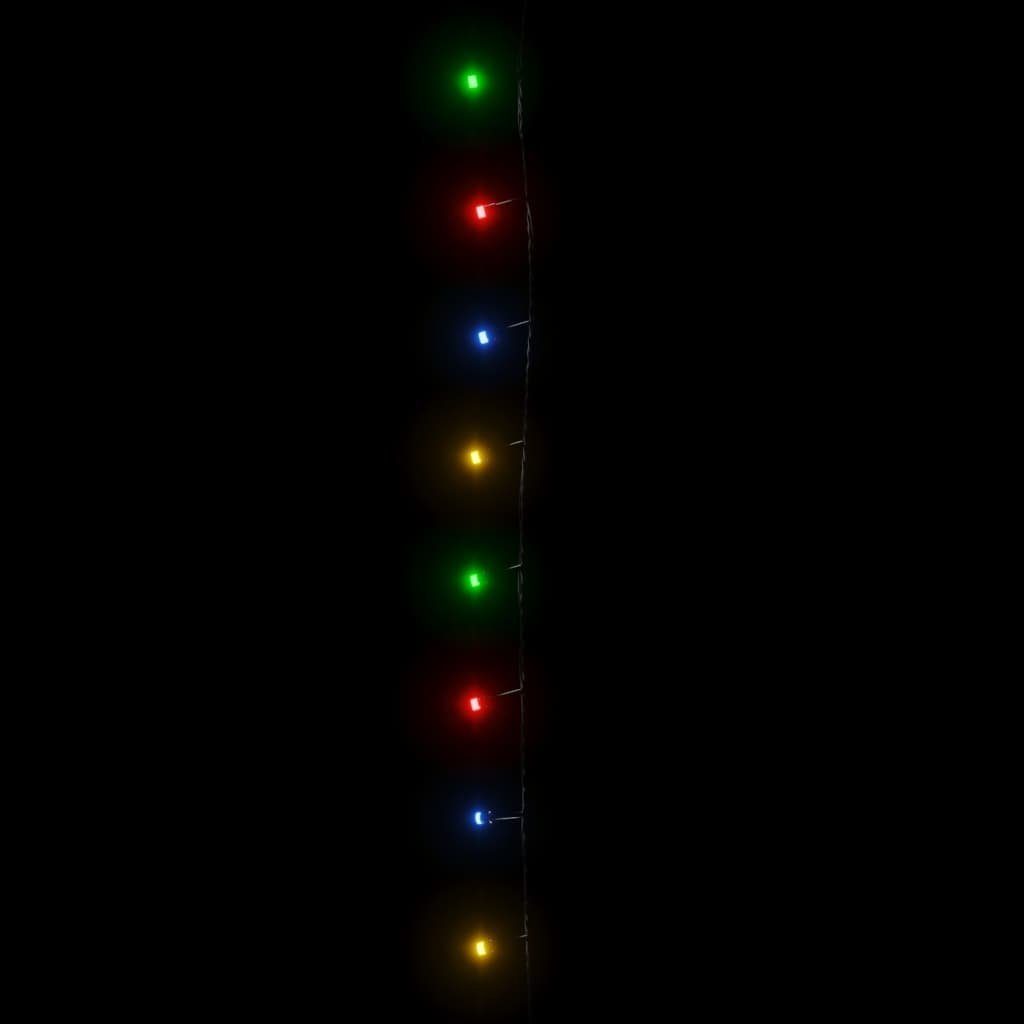 vidaXL Christbaumschmuck Lichterkette mit 40 8 LEDs Lichteffekte und Mehrfarbig m (1-tlg) Mehrfarbig 400 Schwarz