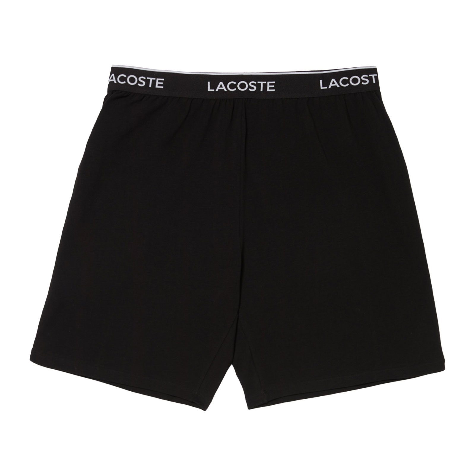 Lacoste Pyjamashorts Loungewear Shorts noir umlaufenden Markenschriftzug 031 mit