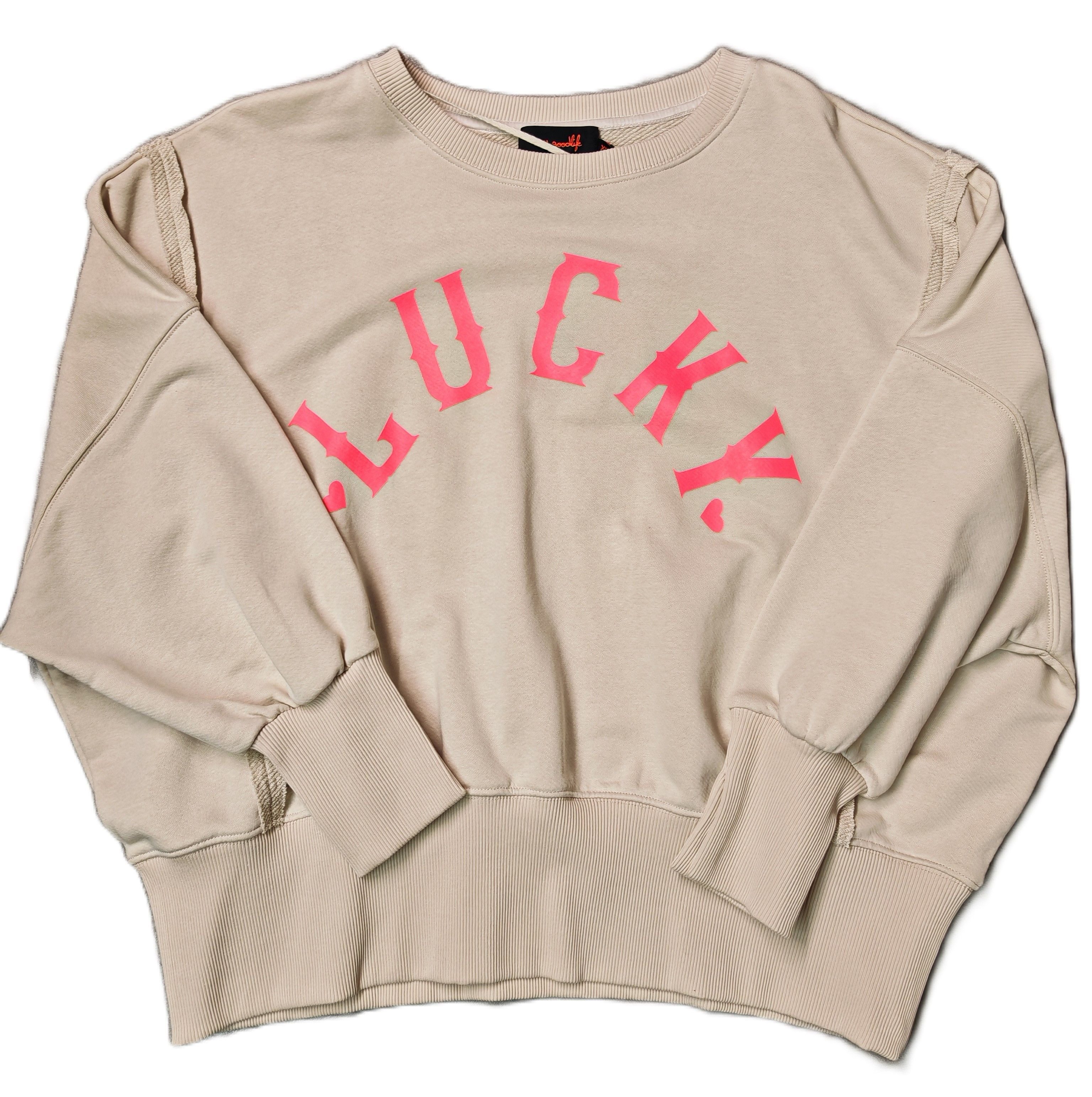 Miss Goodlife Sweatshirt MG12032 Roundneck Lucky wide