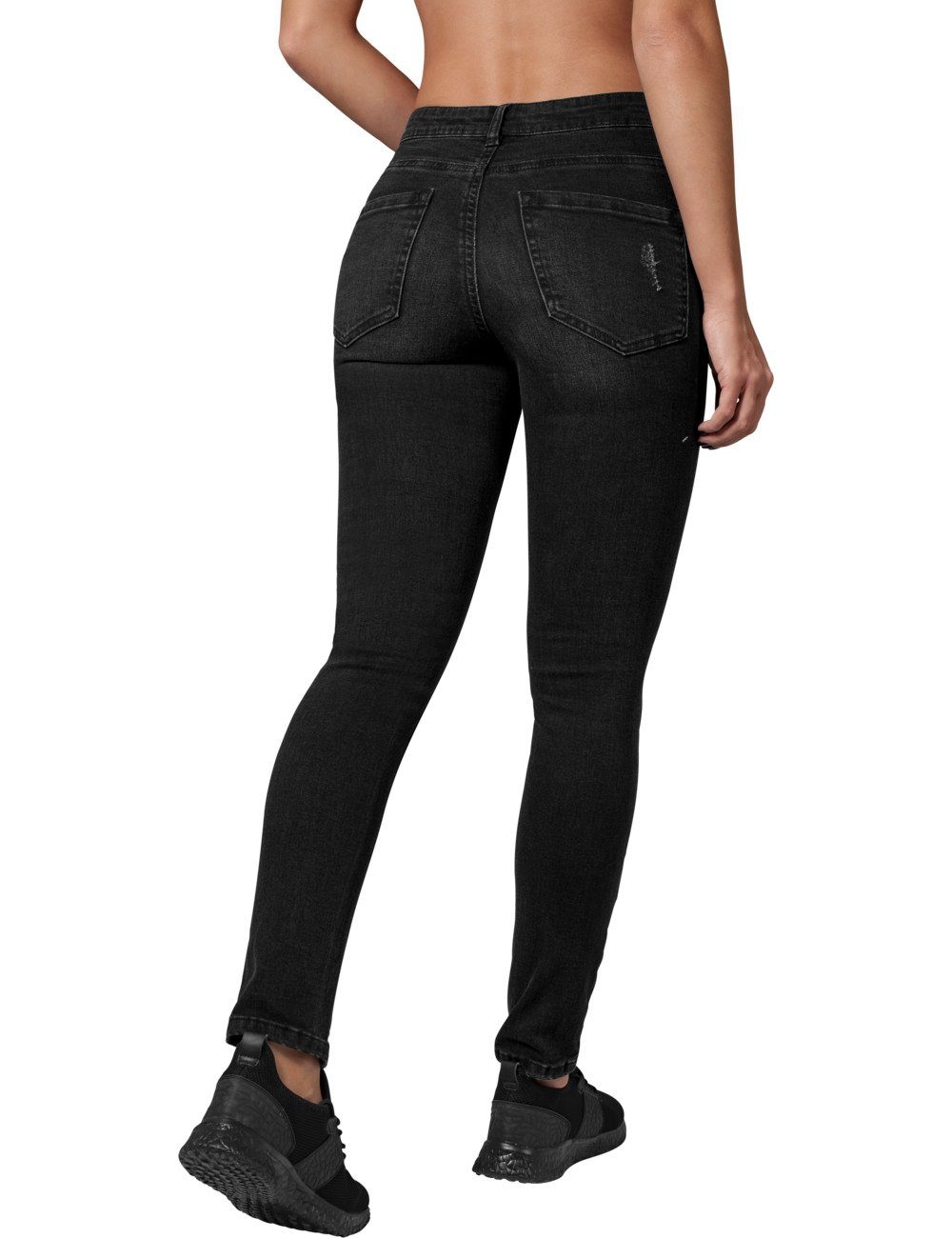 Damen Jeans URBAN CLASSICS Slim-fit-Jeans High Waist Skinny Denim Pants mit Stretch
