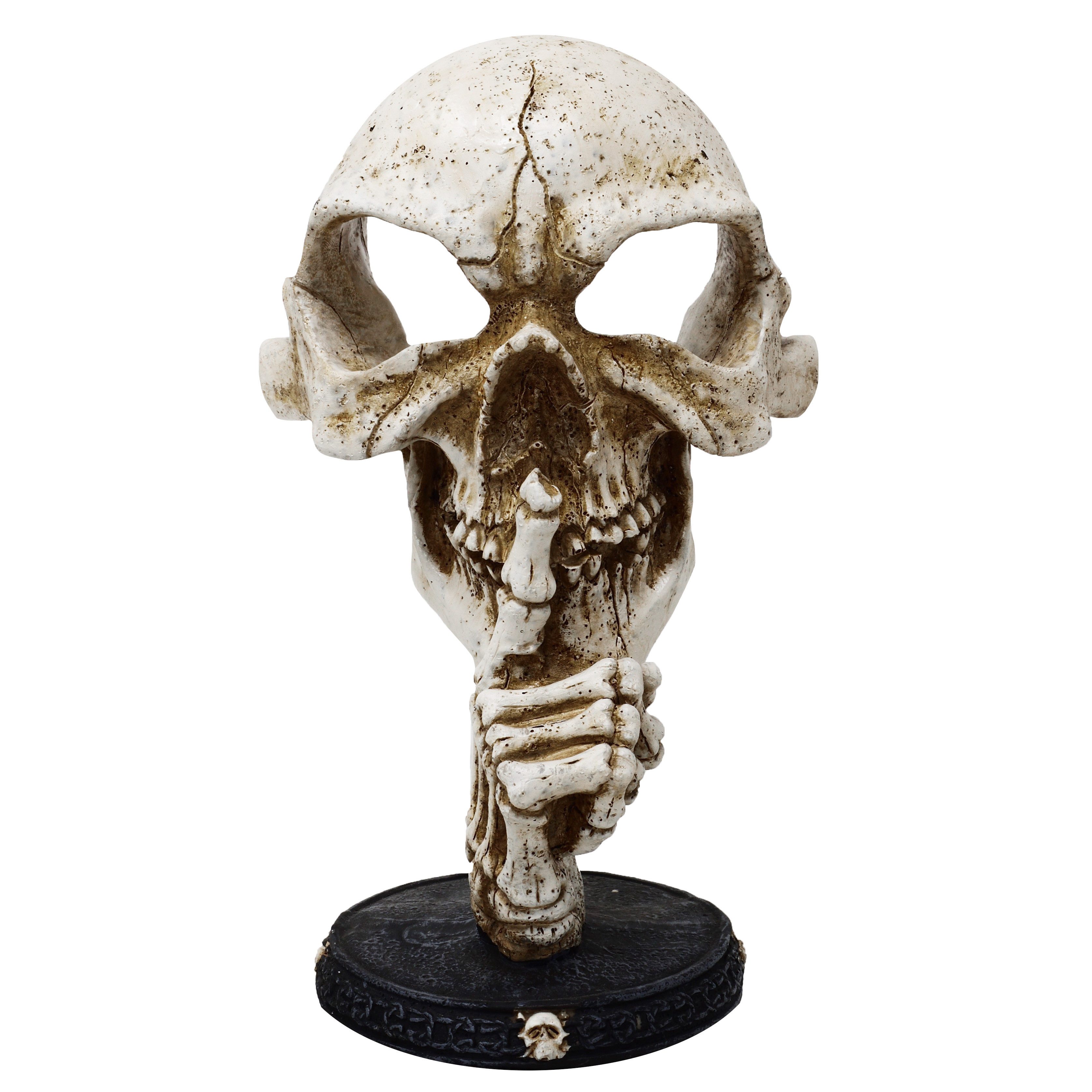 Dekofigur Dekofigur Totenkopf Schädel als Brillen- oder Kopfhörerhalter
