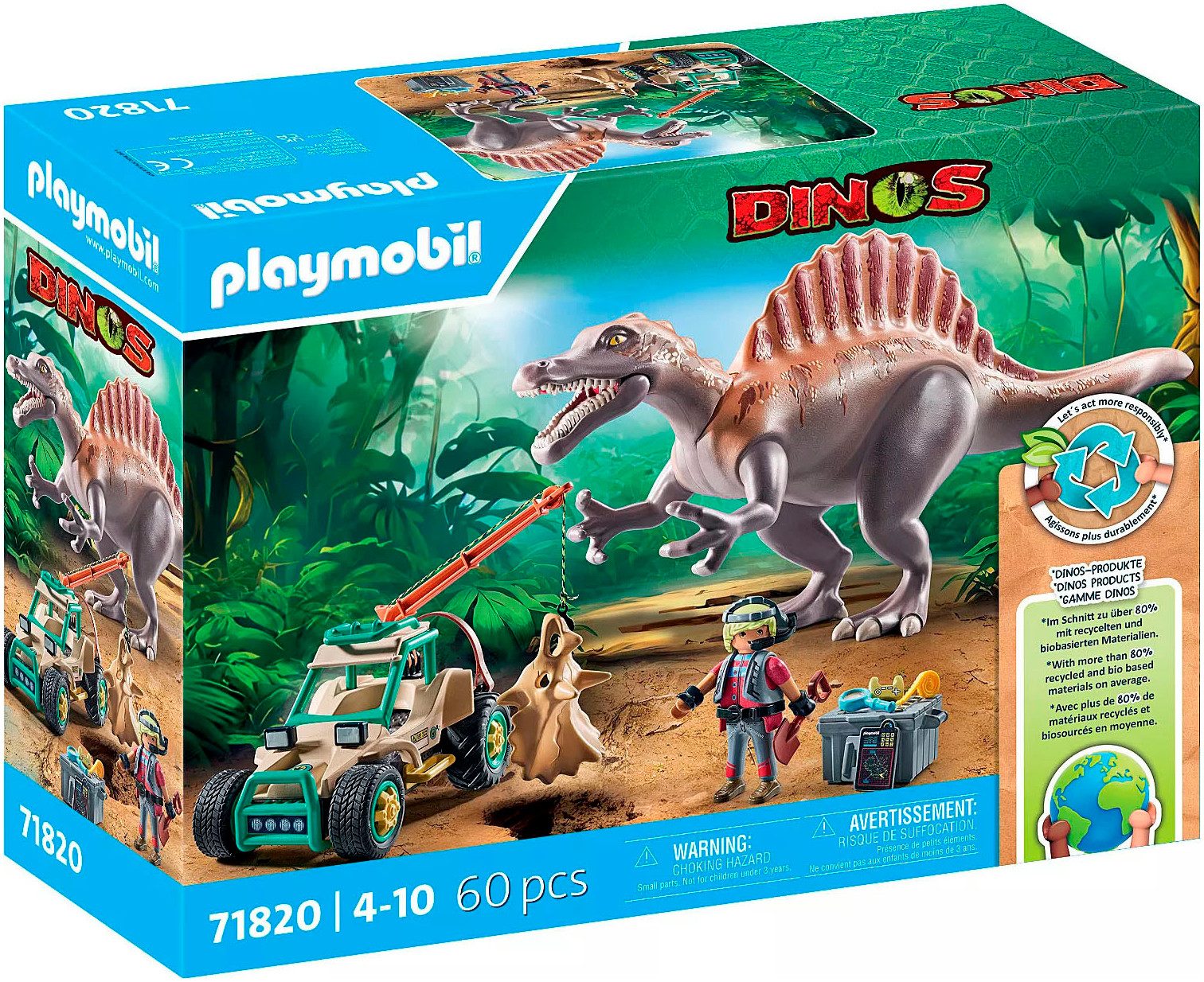 Playmobil® Spinosaurus-Angriff auf Dino-Ausgrabung (71820), Playmobil günstig online kaufen