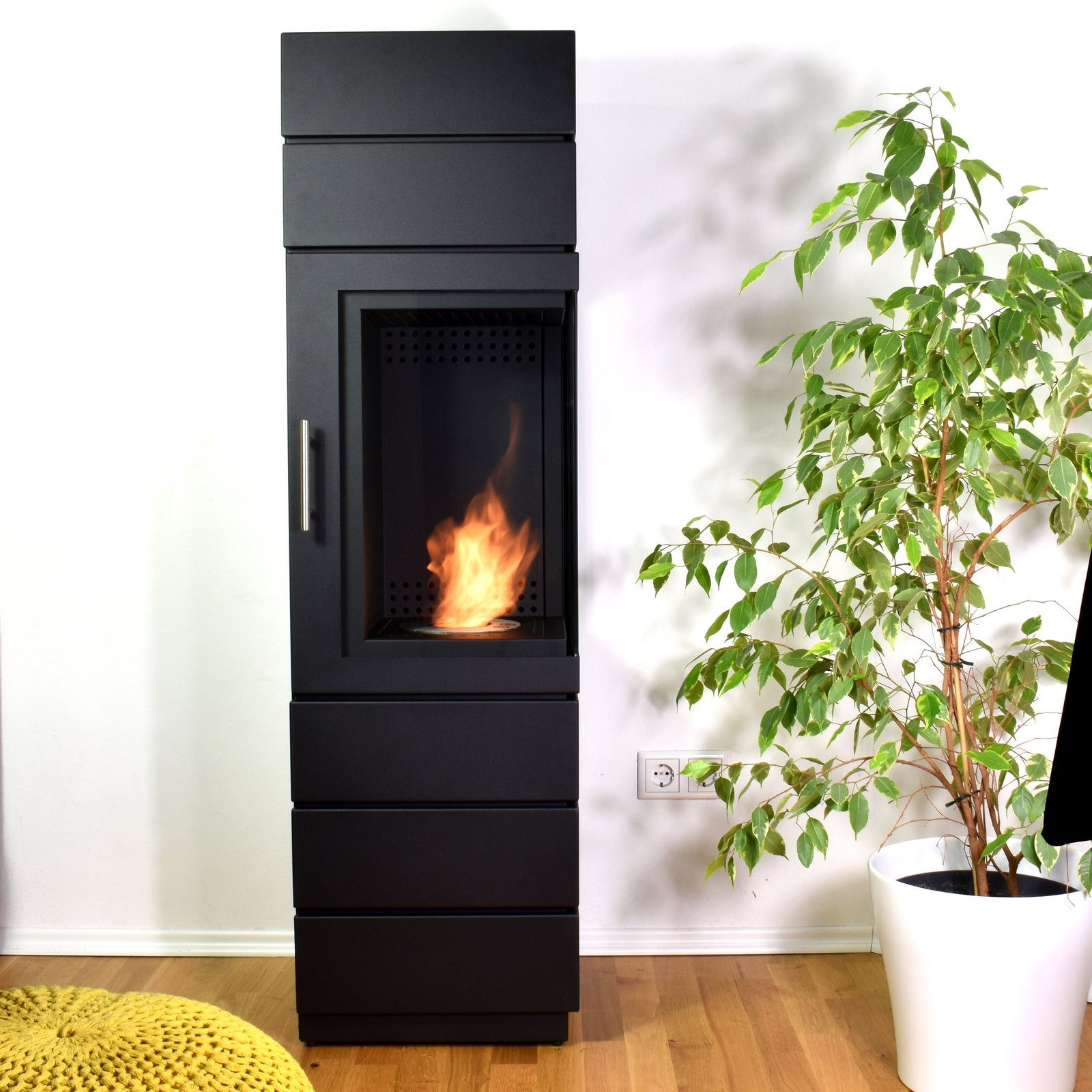 GLOW FIRE Echtfeuer-Dekokamin Ethanolkamin Glow Fire Mora Ofen, mit Heizfunktion durch Bio-Ethanol – Bild 5 von 5