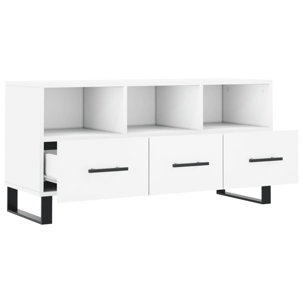 furnicato TV-Schrank Weiß 102x36x50 cm Holzwerkstoff