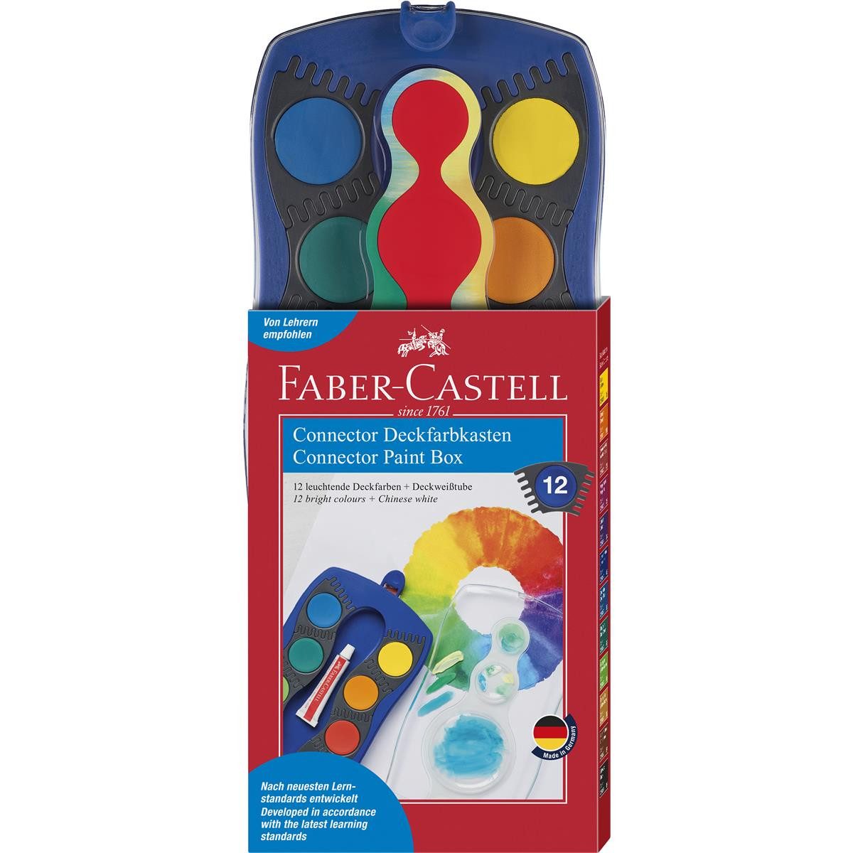 Faber-Castell Farbkasten Faber-Castell Connector Farbkasten - 12 Farben - blau