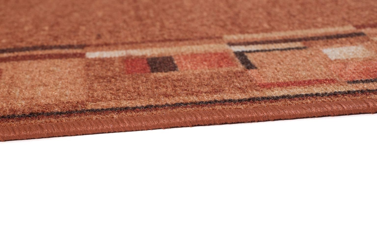 Mazovia Läufer Retro Bordüre Orange Flur, Schlafzimmer, Diele, Fußbodenheizung – Bild 4 von 5