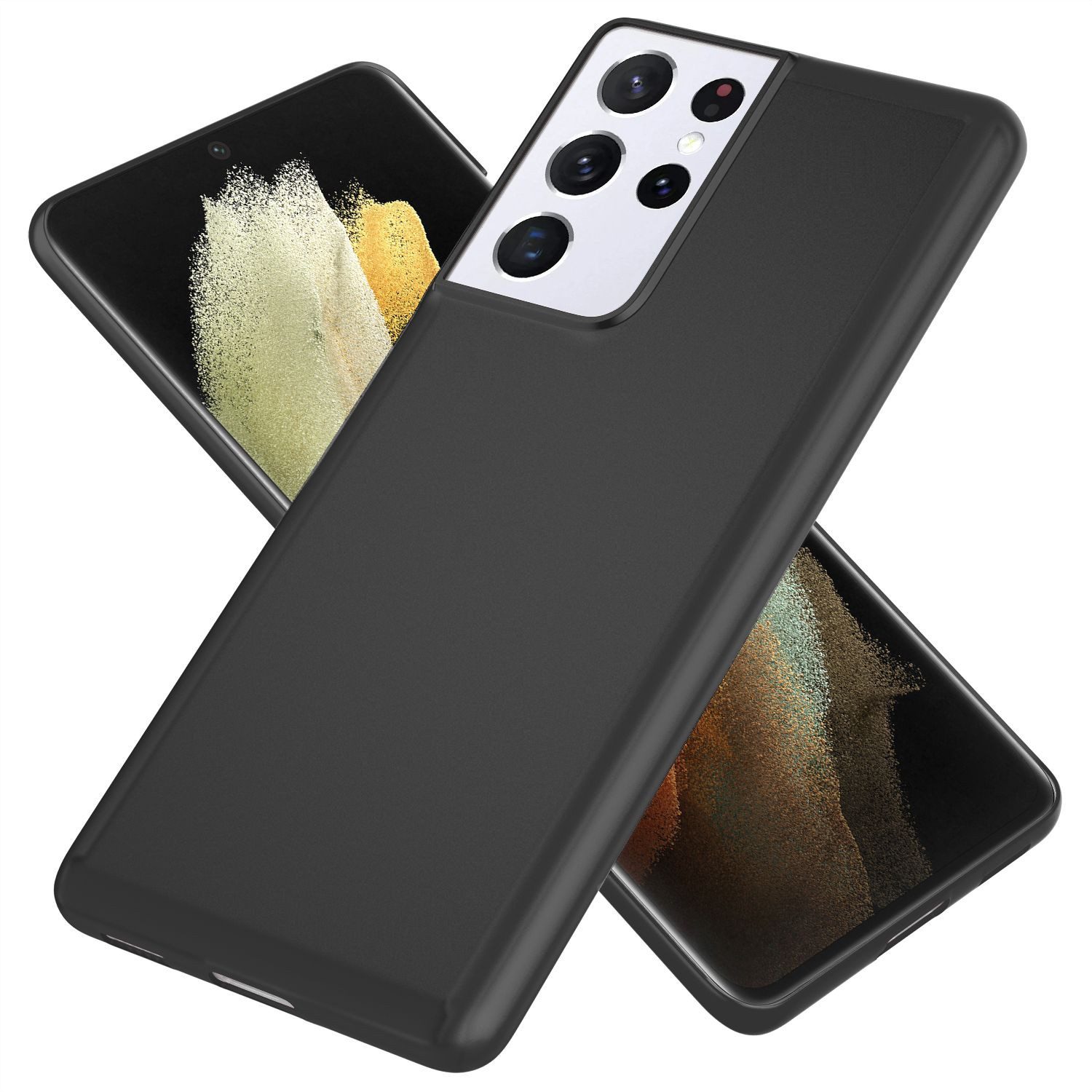 Nalia Smartphone-Hülle Samsung Galaxy S21 Ultra 17,3 cm (6,8 Zoll), Ultra Dünne 0,5mm Hülle / Mattes Hardcase / Silk Touch / Extra Leicht