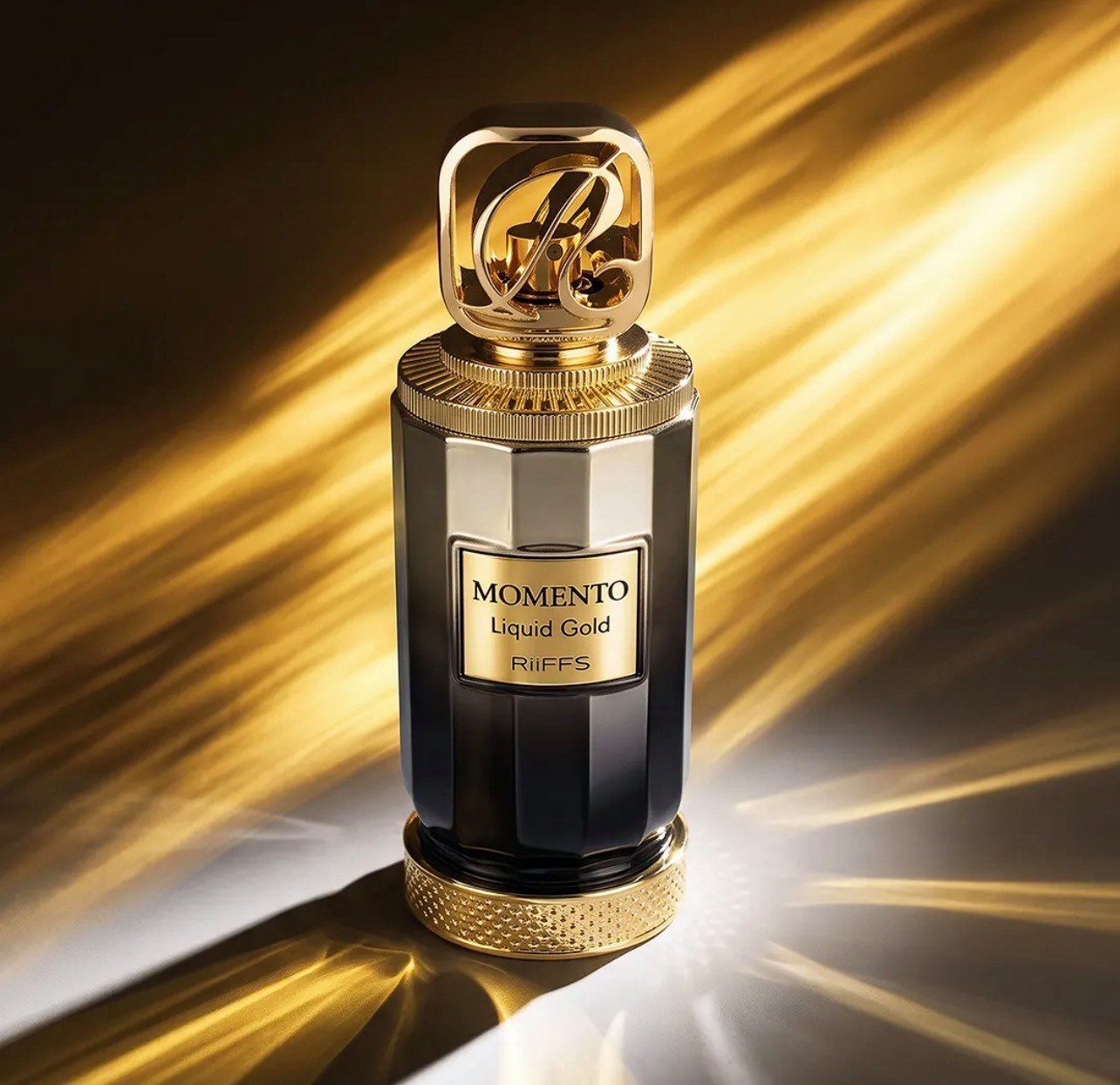 Riiffs Extrait Parfum Momento Liquid Gold 100 ml, Riiffs New Launch, Unisex, Langanhaltender Duft, Unisex