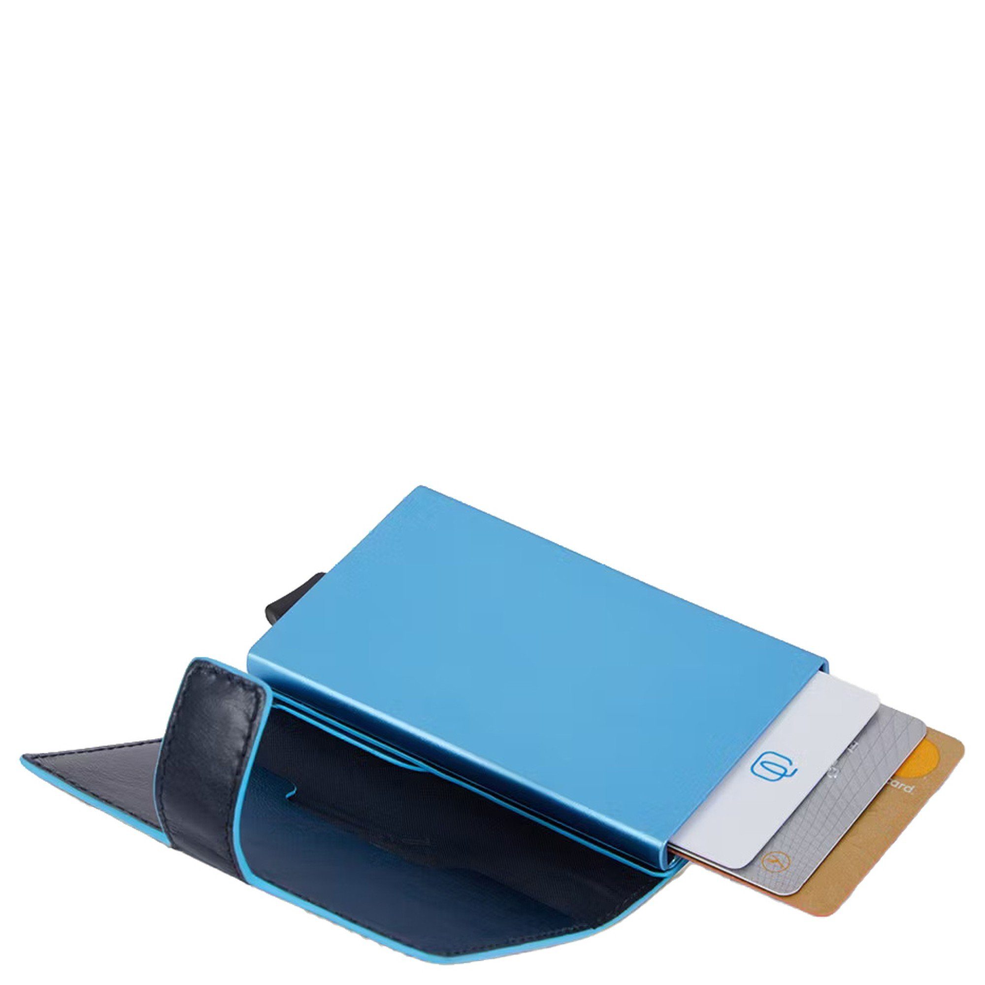 Kreditkartenetui Geldbörse 10 Blue night cm RFID Piquadro - blue 11cc Square (1-tlg)