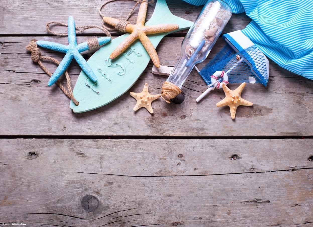 Tischsetmacher Platzset Tischsets I Platzsets - Maritime Deko mit Seesternen - 12 Stück aus hochwertigem Papier 44 x 32 cm, (12-St)